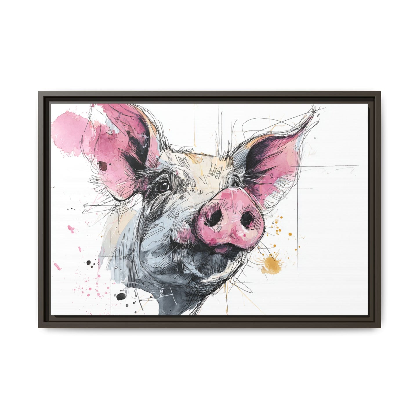 Whimsical Pig Art Print - Playful Farmhouse Decor