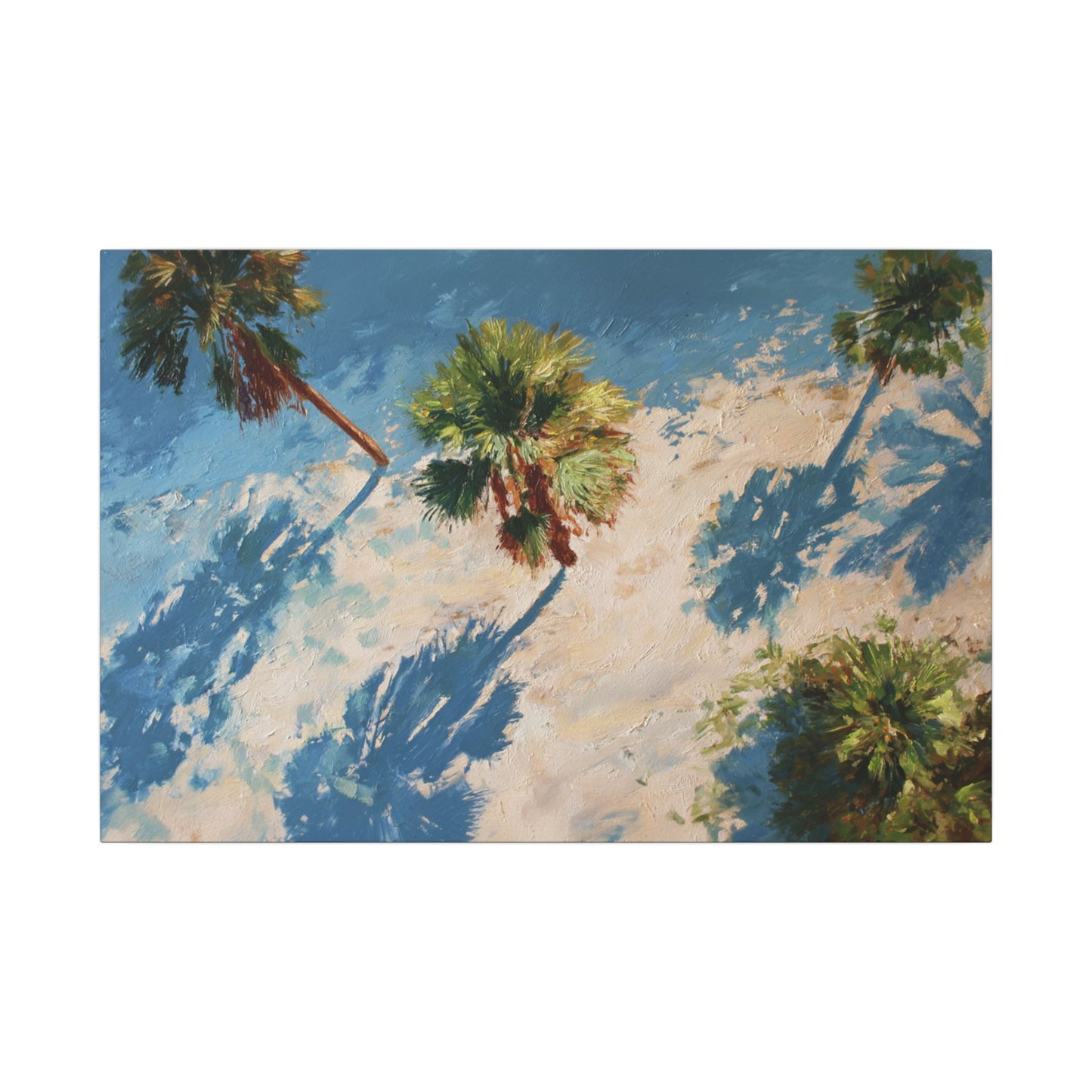 Tropical Palm Trees Artwork | Vibrant Coastal Landscape