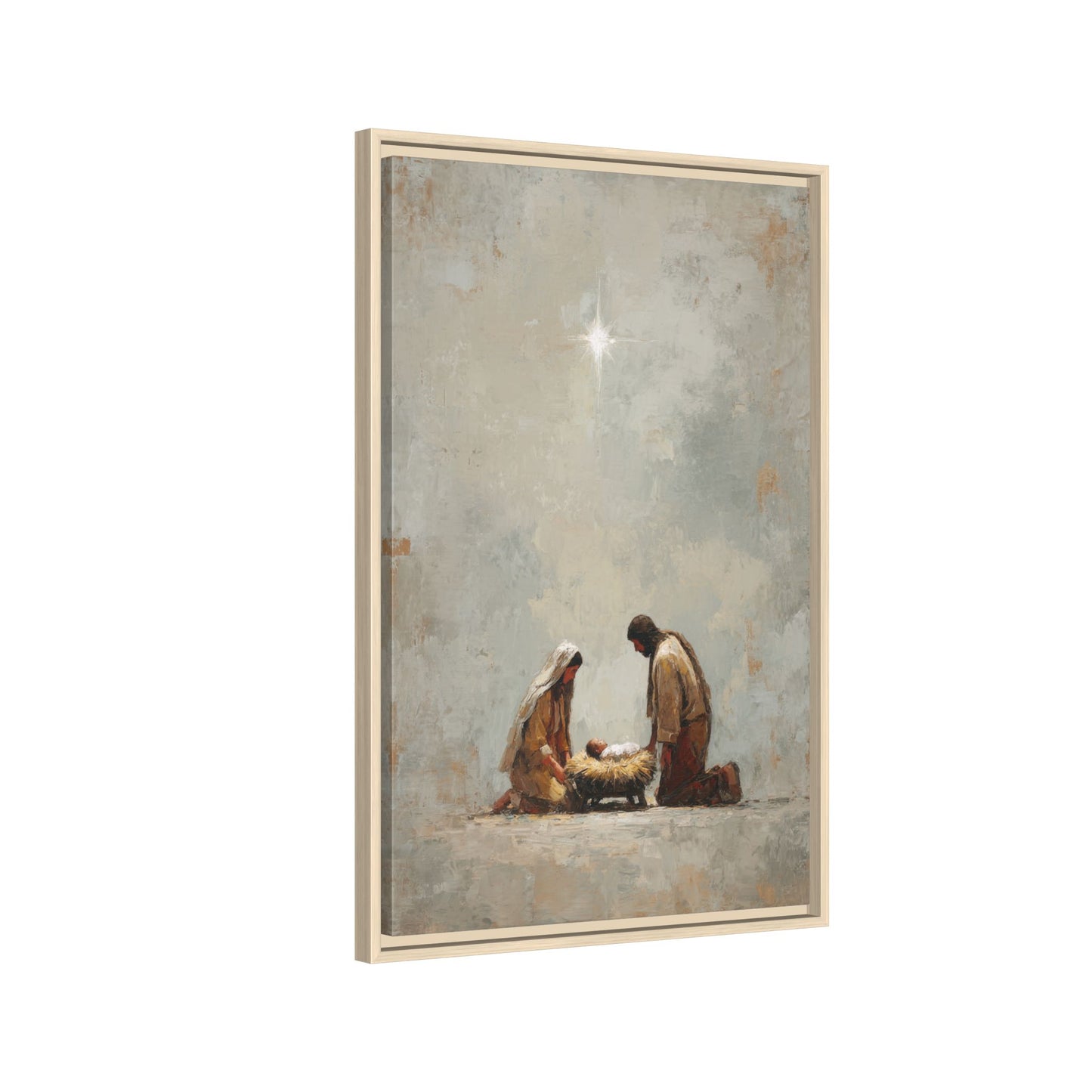 Nativity Scene Art Print - Warm Family Vibes