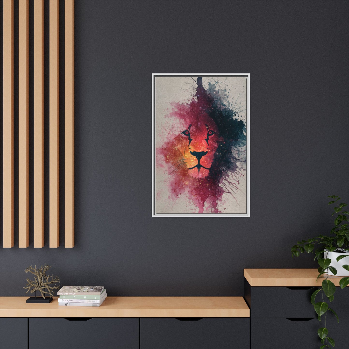 Majestic Lion Watercolor Art | Vibrant Animal Portrait