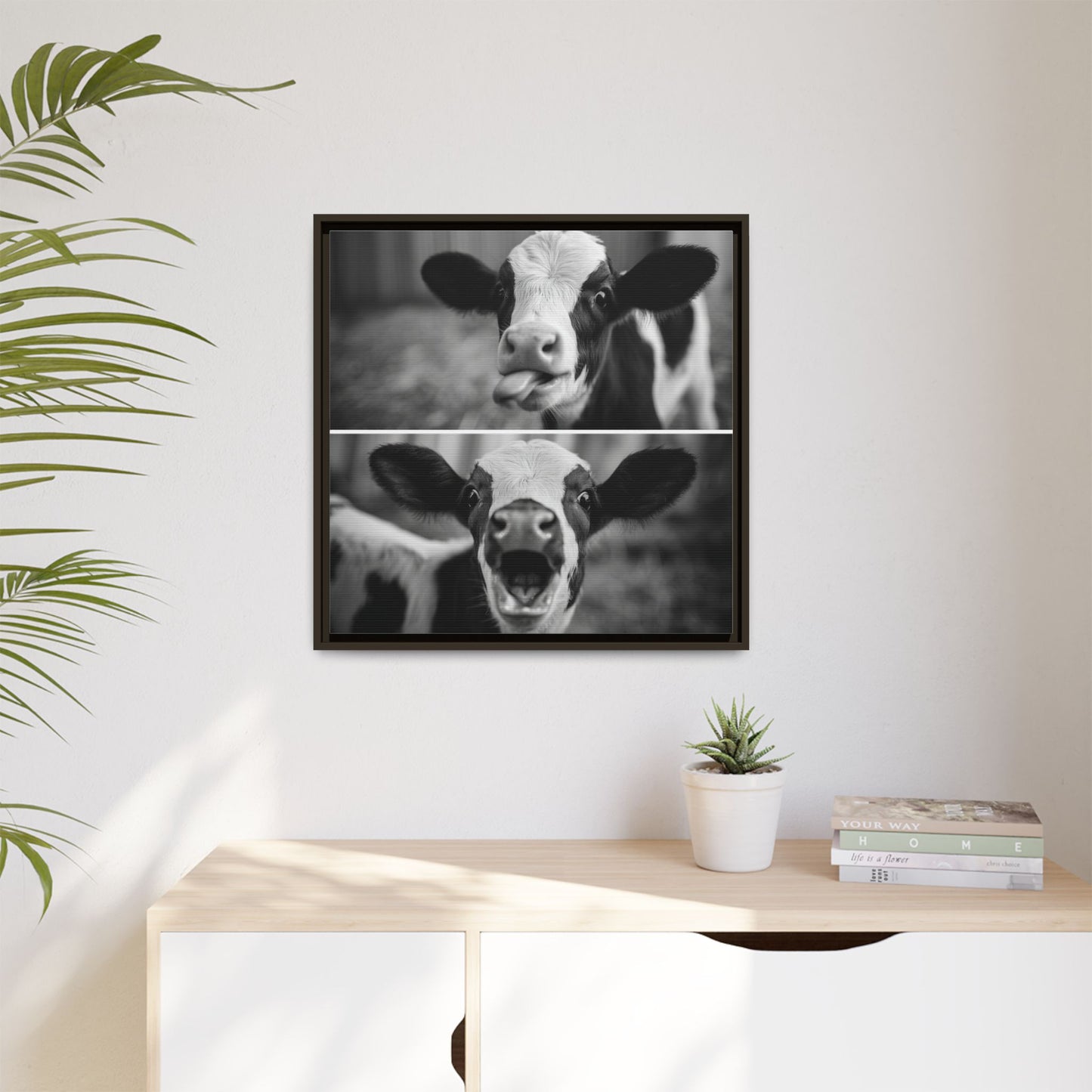 Whimsical Cow Photography | Black and White Animal Art