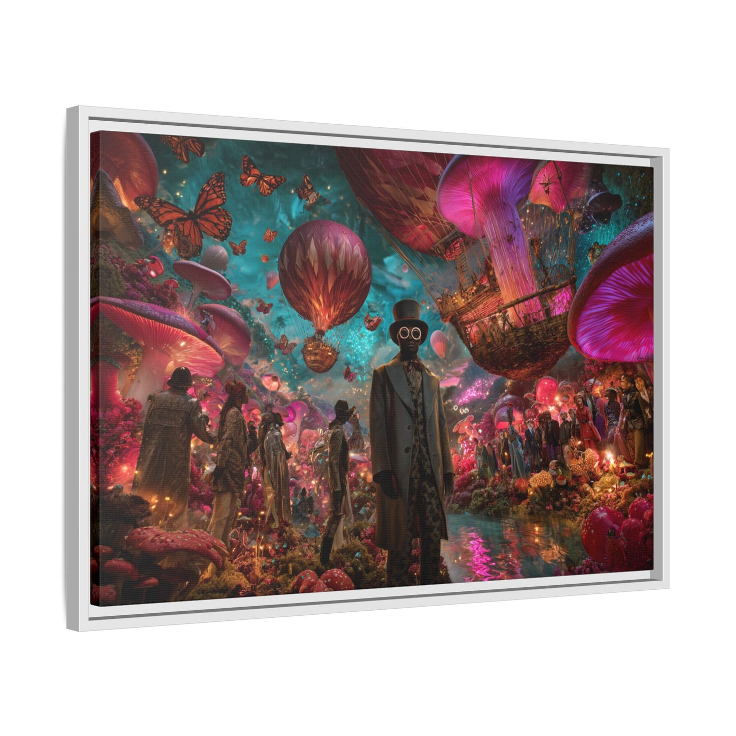 Whimsical Hot Air Balloon Fantasy Artwork | Surreal Landscape