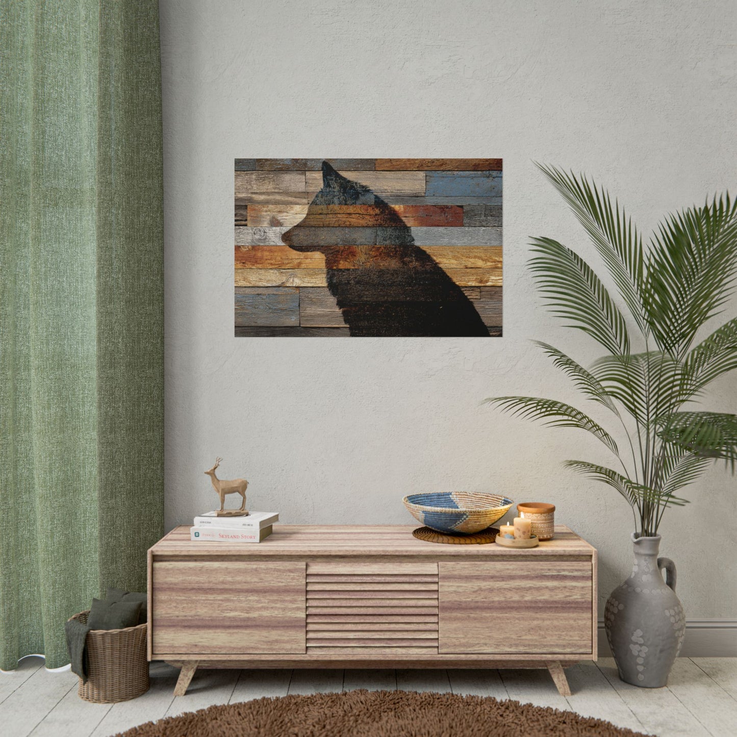 Rustic Wolf Silhouette Wall Art | Nature Inspired Decor