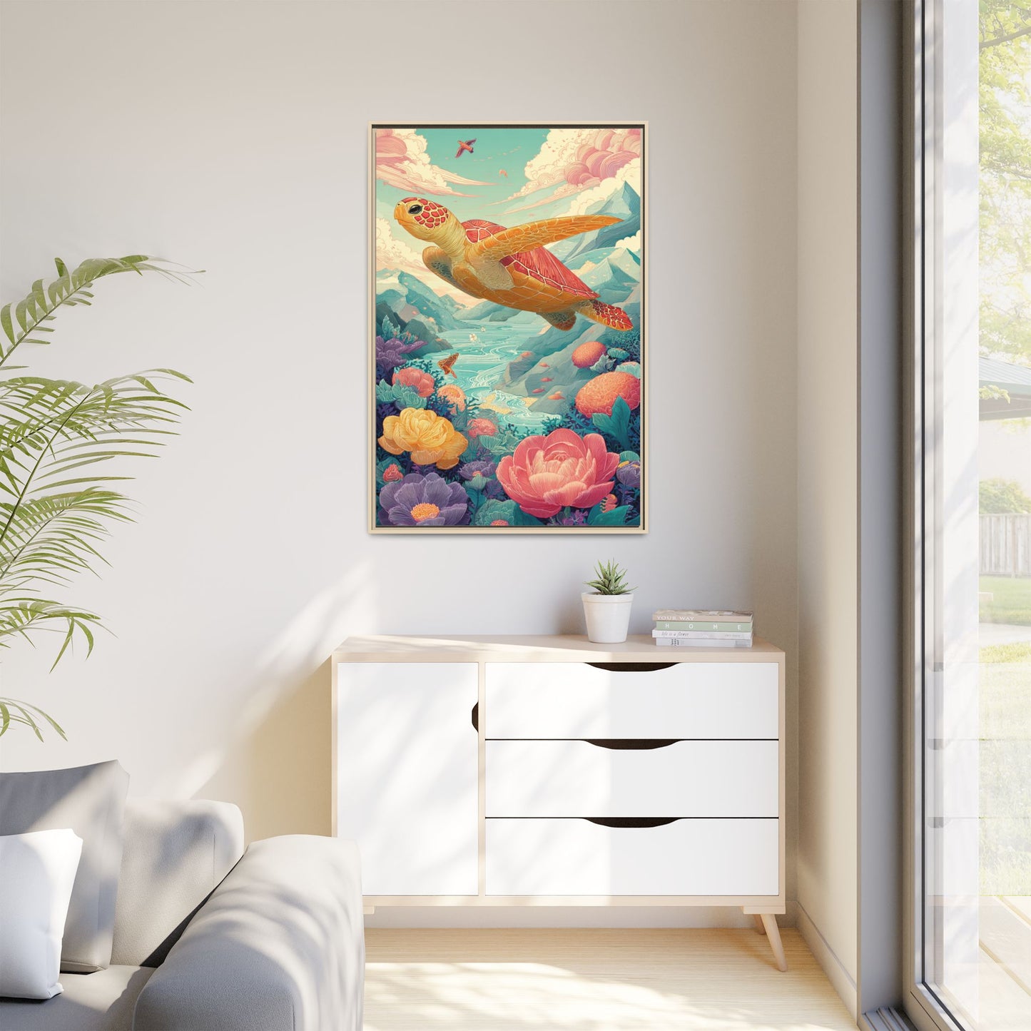 Vibrant Turtle Art | Whimsical Nature Illustration