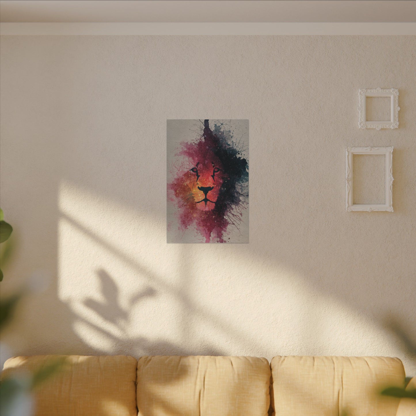 Majestic Lion Watercolor Art | Vibrant Animal Portrait