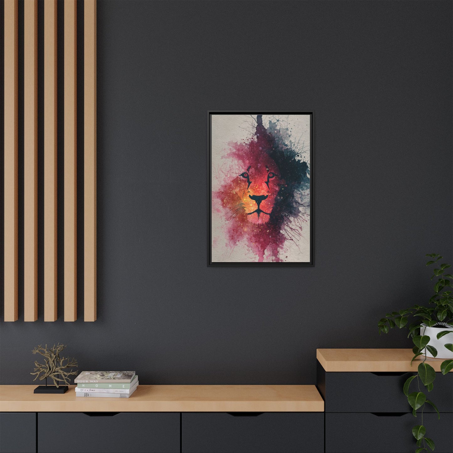 Majestic Lion Watercolor Art | Vibrant Animal Portrait
