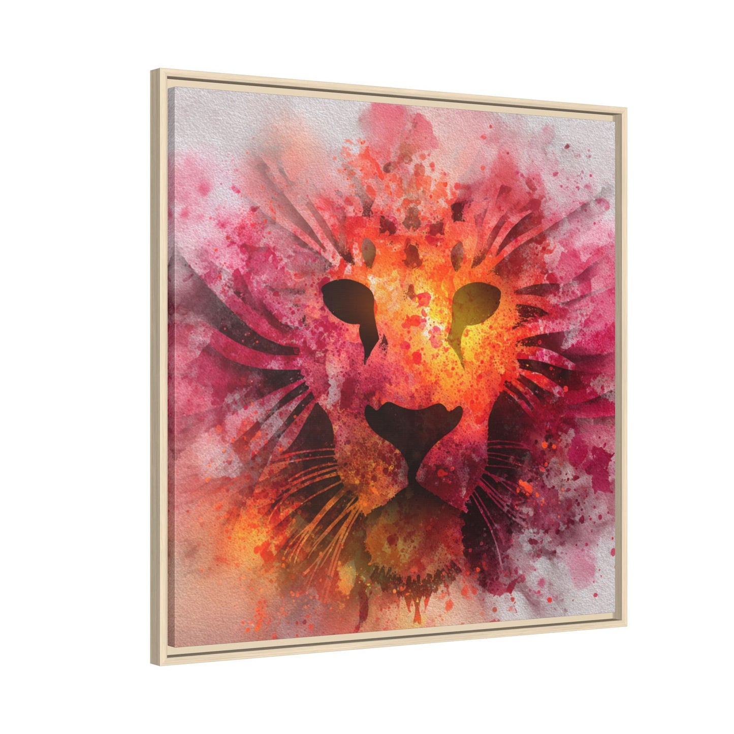 Vibrant Lion Artwork – Bold Watercolor Print