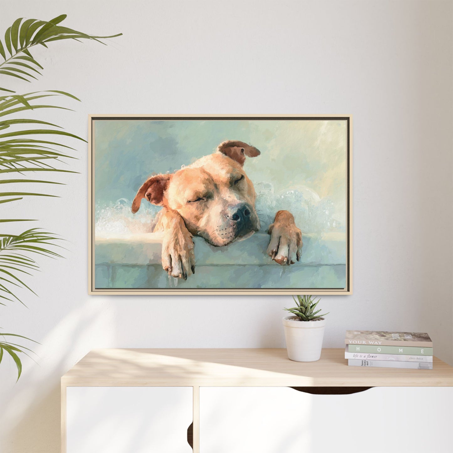 Cozy Dog Portrait | Serene Animal Artwork for Warm Spaces