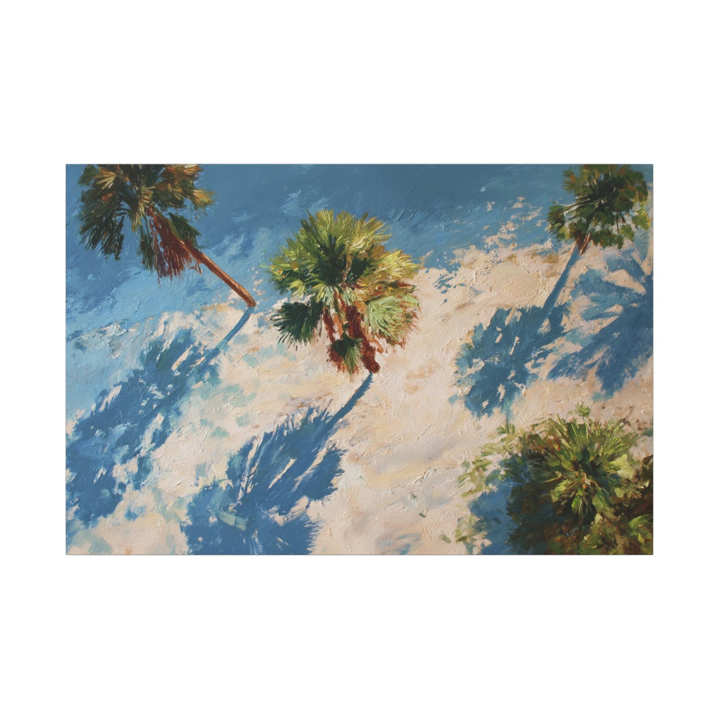Tropical Palm Trees Artwork | Vibrant Coastal Landscape