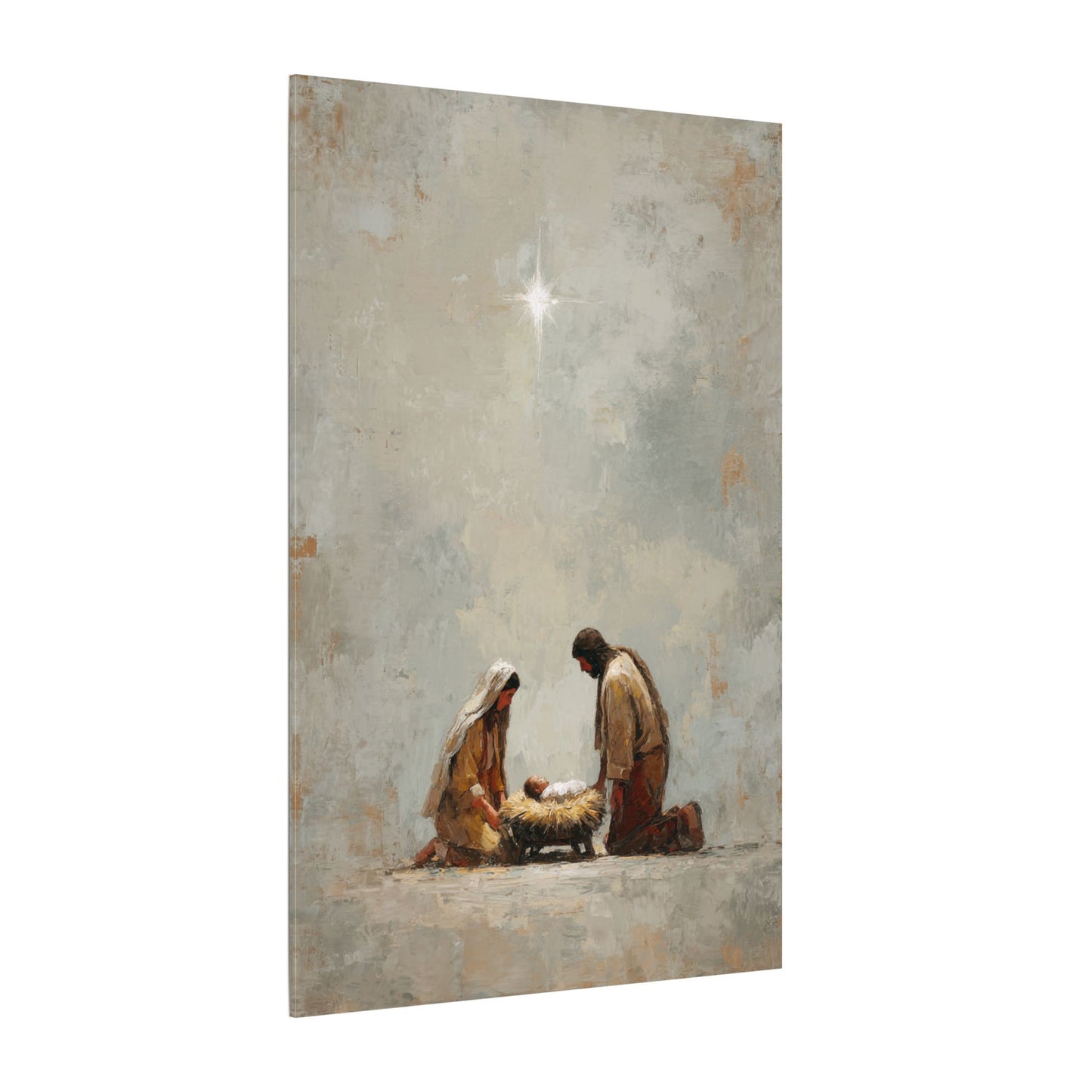 Nativity Scene Art Print - Warm Family Vibes
