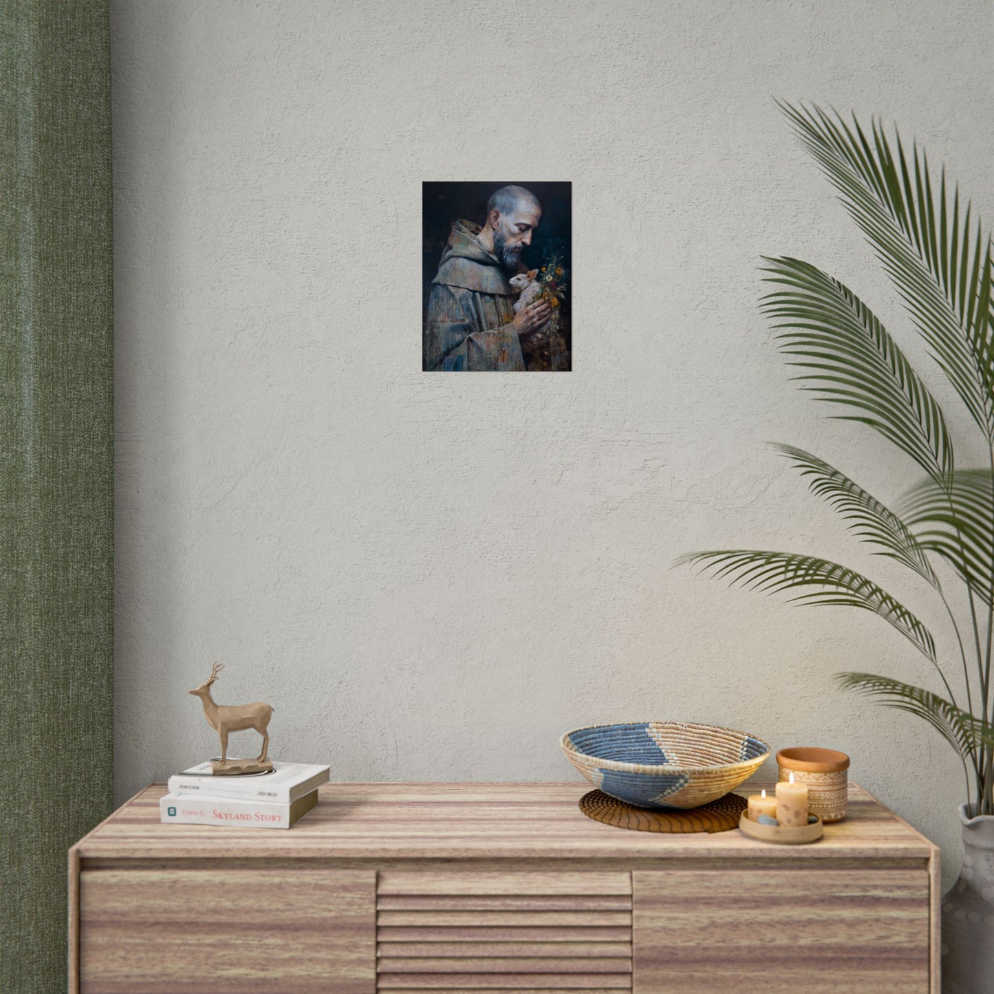 Saint Francis and Rabbit Artwork - Nature Inspired Wall Art