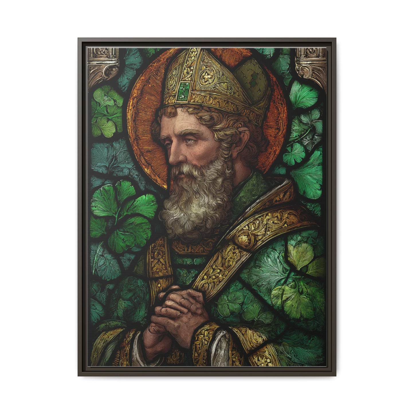 Saint Artwork | Irish Heritage Art | Traditional Green Tones