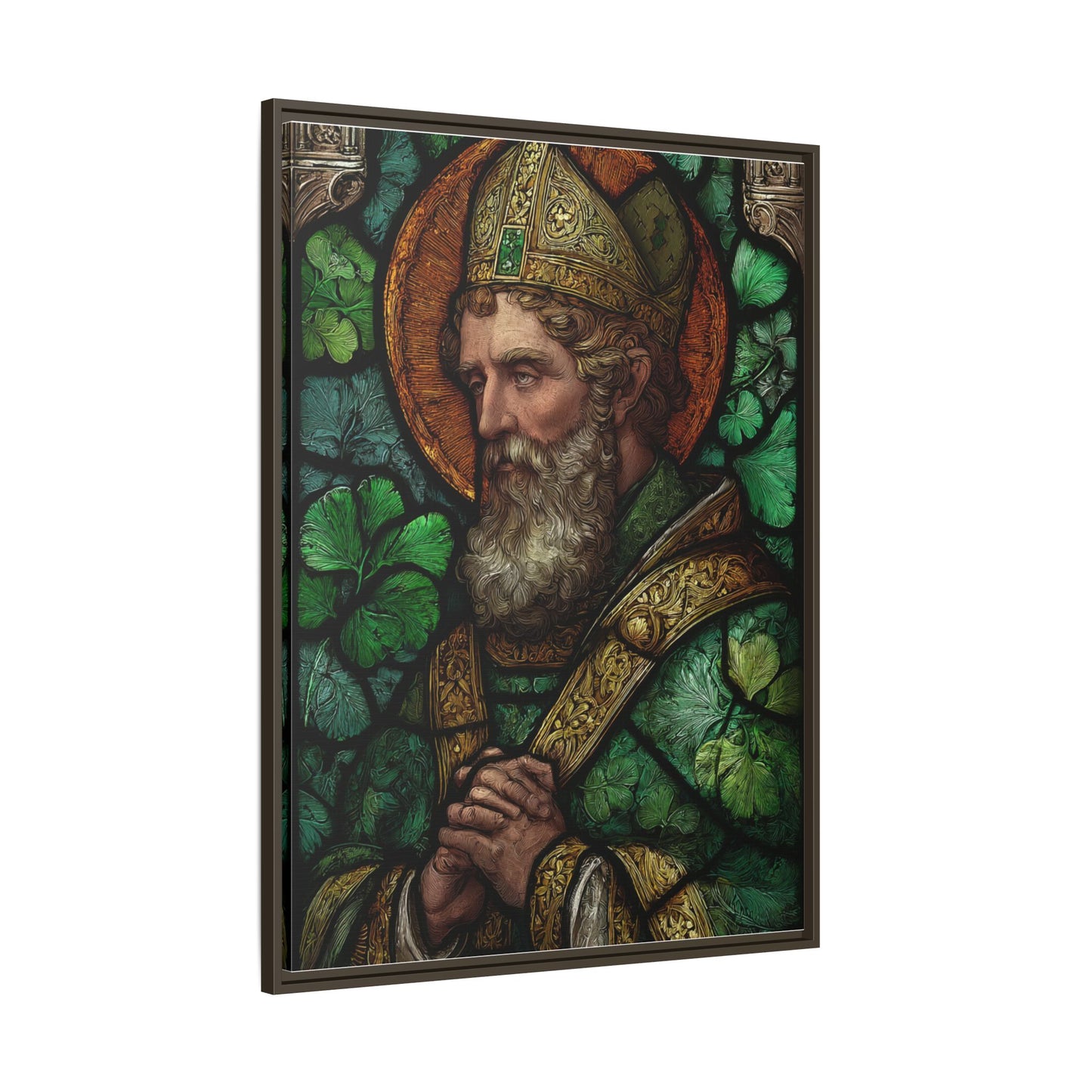 Saint Artwork | Irish Heritage Art | Traditional Green Tones