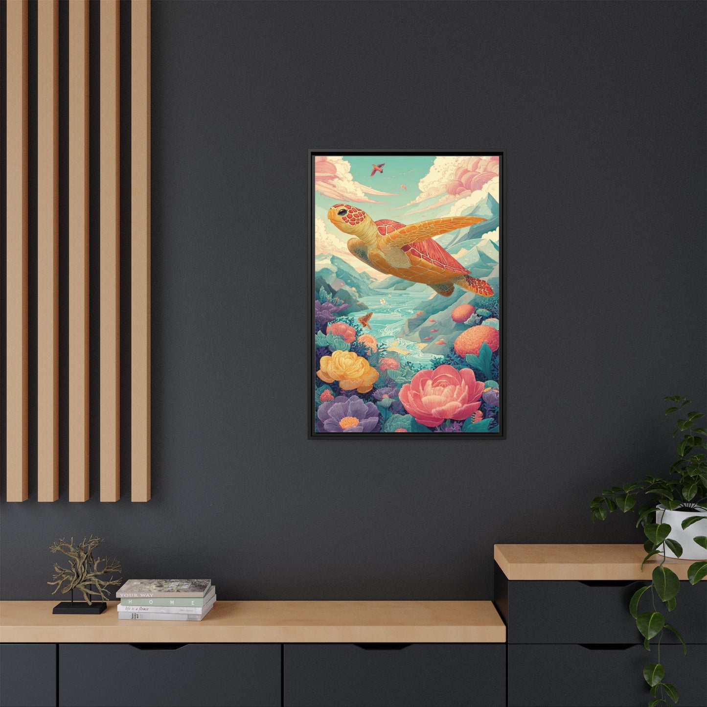 Vibrant Turtle Art | Whimsical Nature Illustration