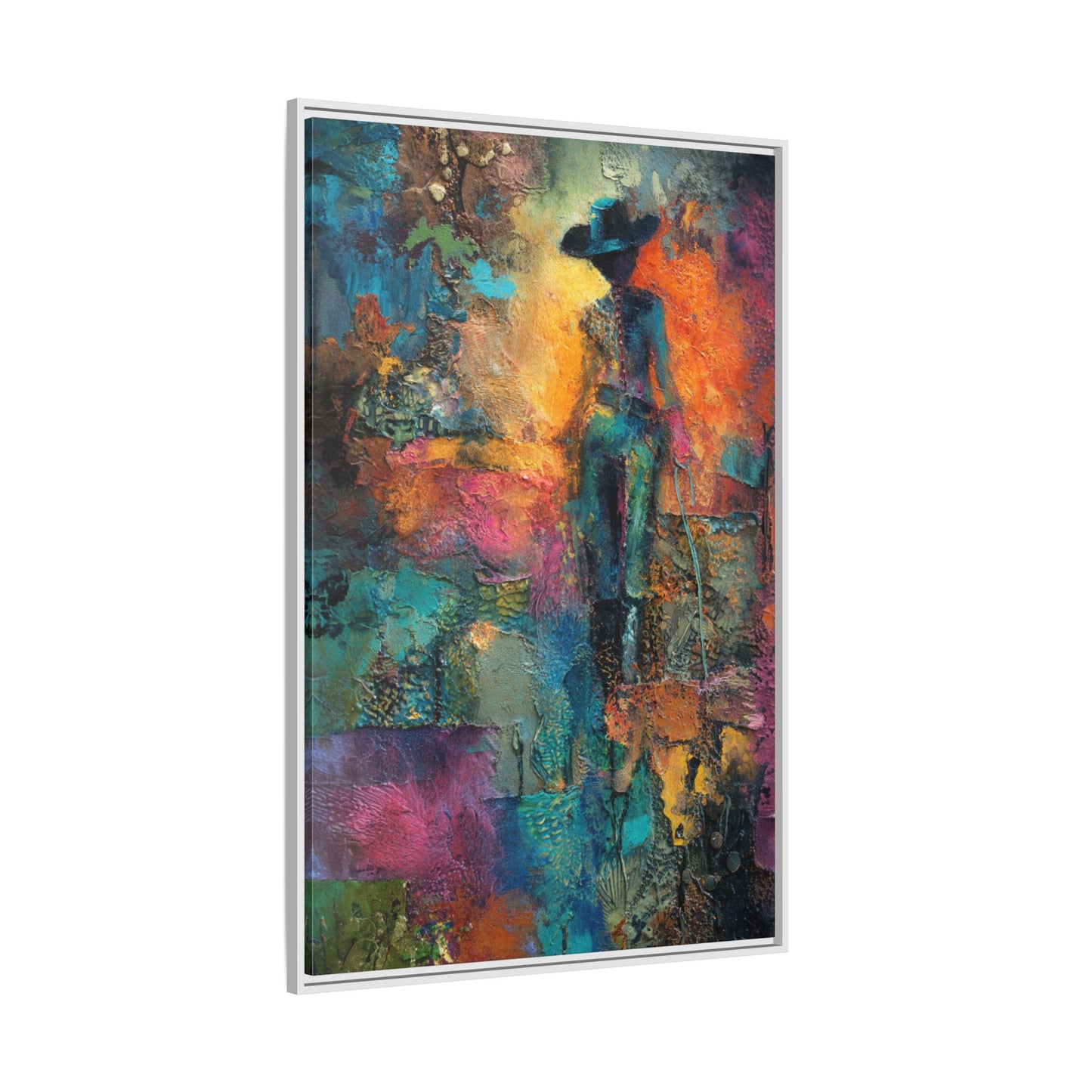 Abstract Cowgirl Art | Colorful Canvas Artwork