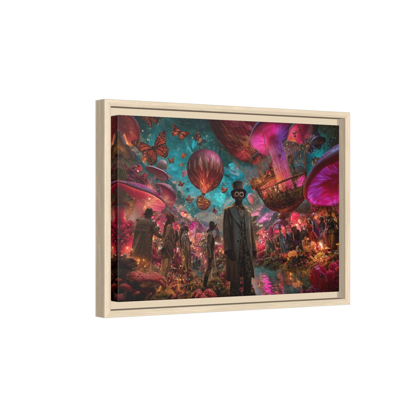 Whimsical Hot Air Balloon Fantasy Artwork | Surreal Landscape