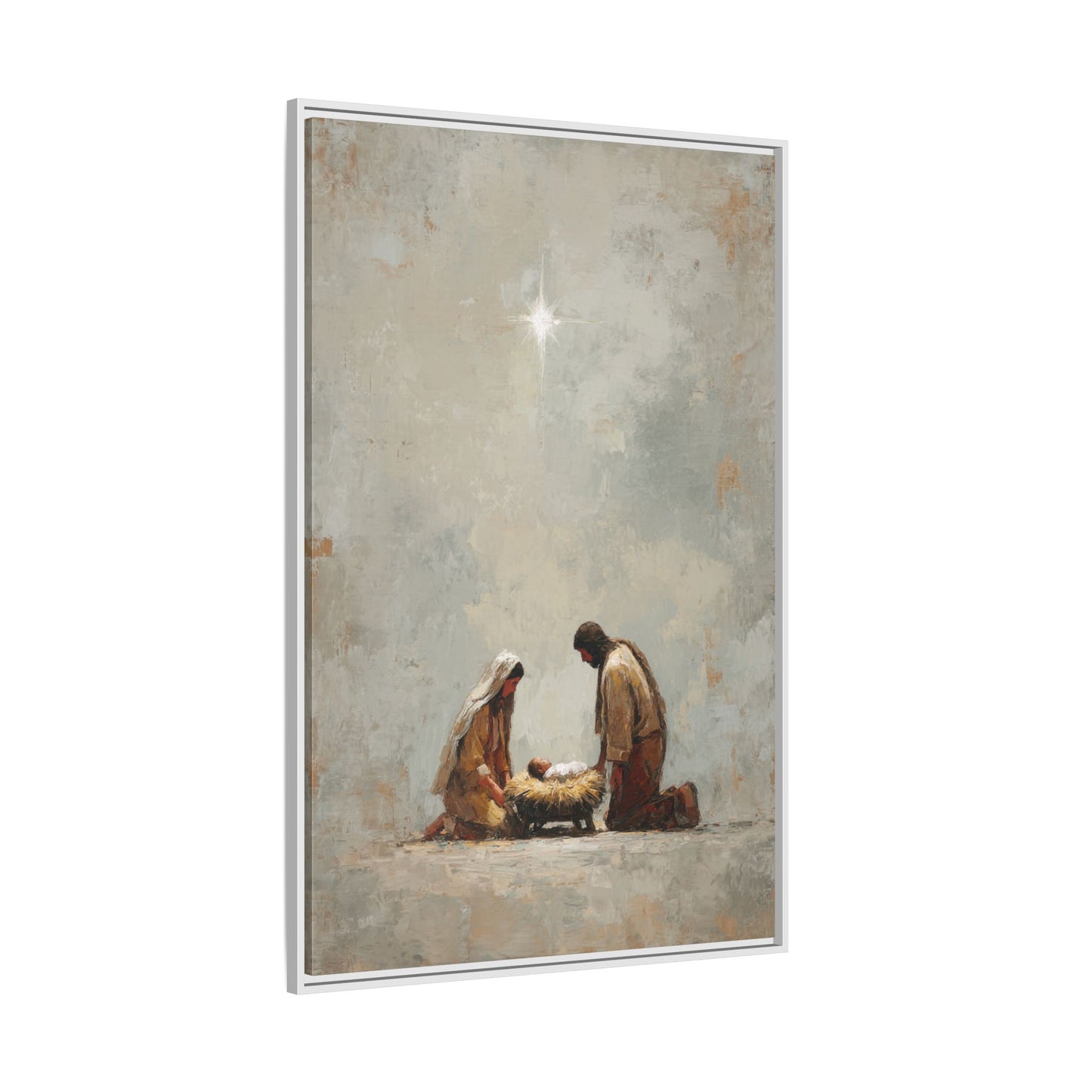 Nativity Scene Art Print - Warm Family Vibes