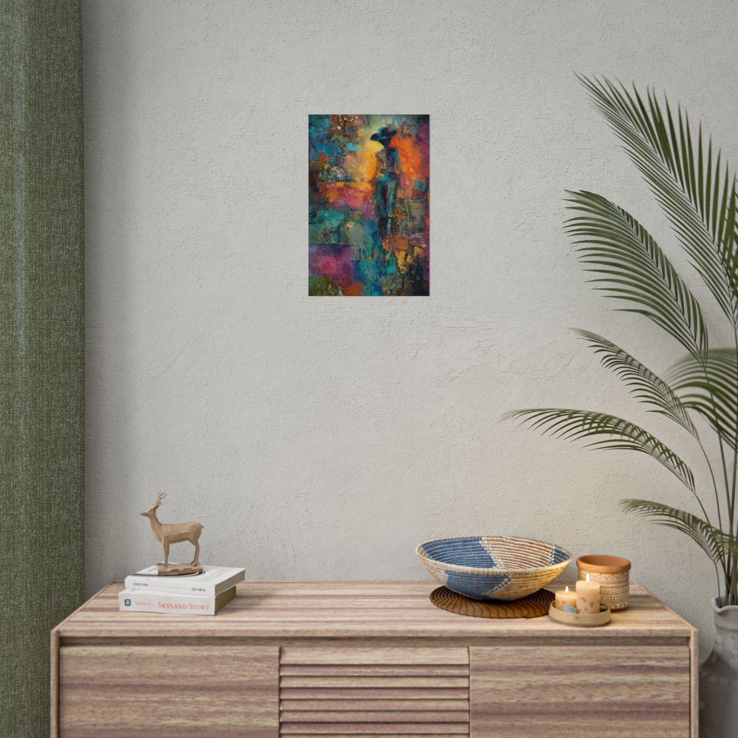 Abstract Cowgirl Art | Colorful Canvas Artwork