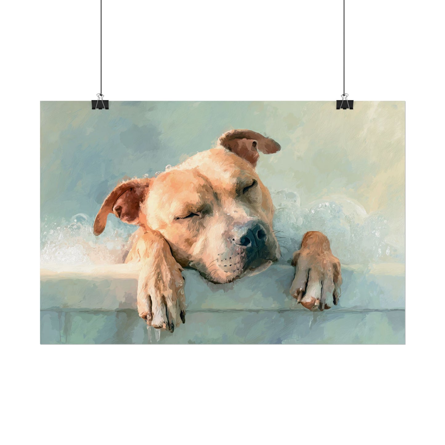 Cozy Dog Portrait | Serene Animal Artwork for Warm Spaces