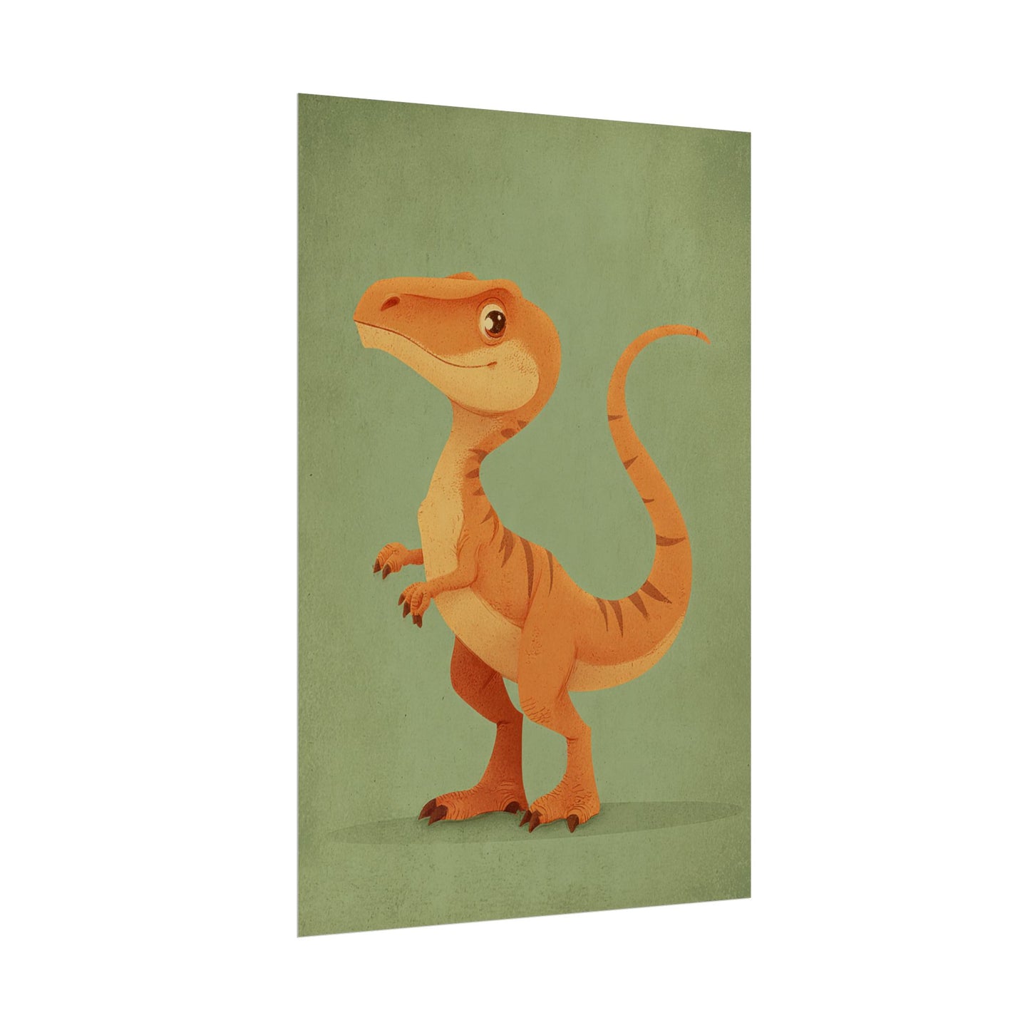 Whimsical Dinosaur Illustration Art for Kids' Rooms