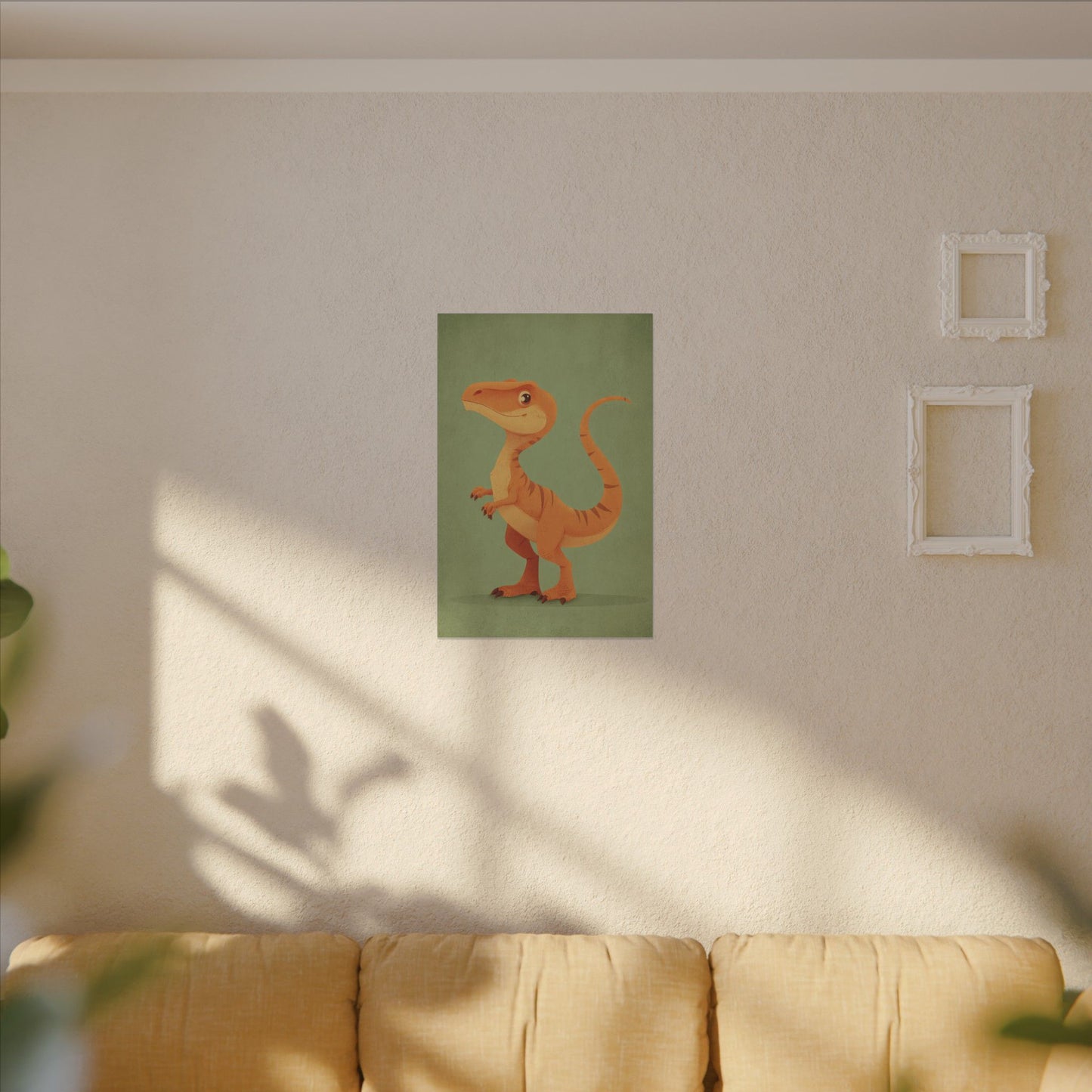 Whimsical Dinosaur Illustration Art for Kids' Rooms