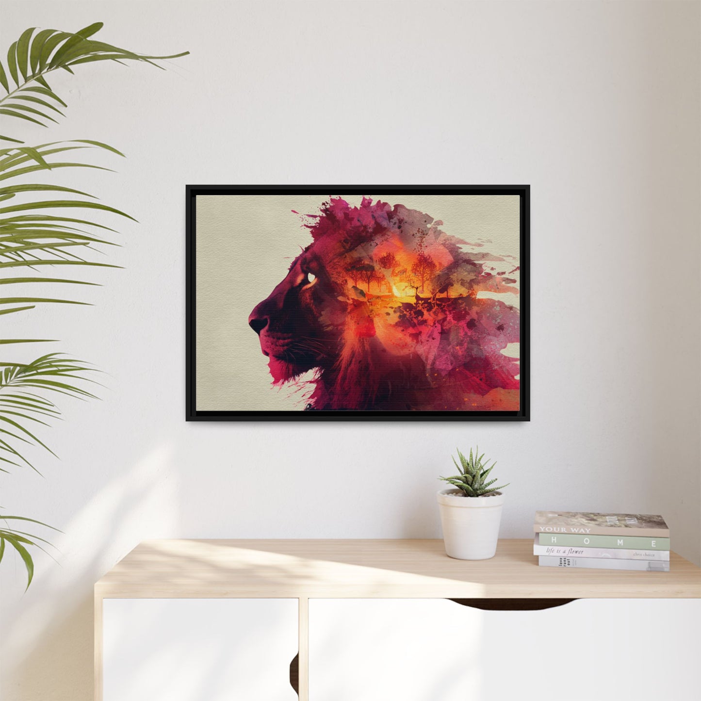 Majestic Lion Watercolor Art | Vibrant Animal Portrait