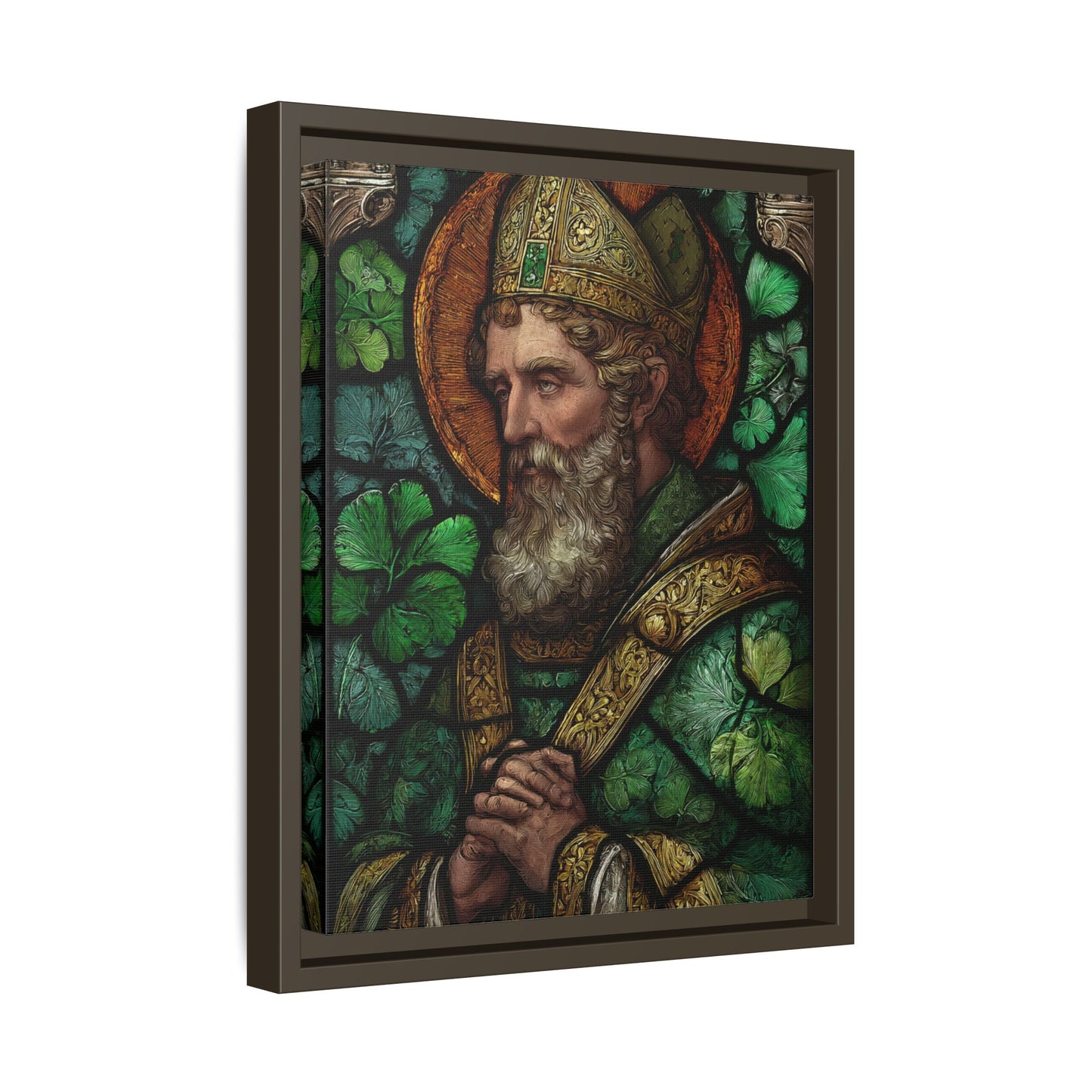Saint Artwork | Irish Heritage Art | Traditional Green Tones
