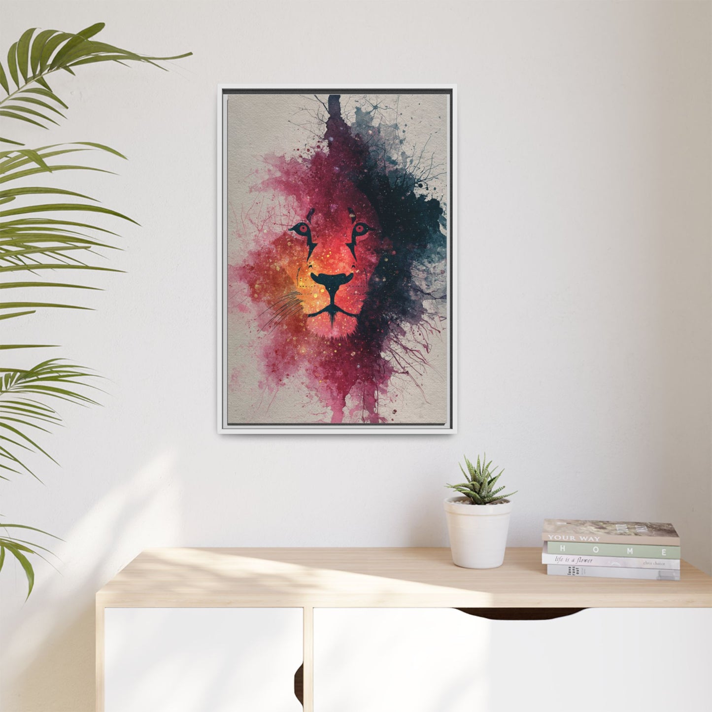 Majestic Lion Watercolor Art | Vibrant Animal Portrait