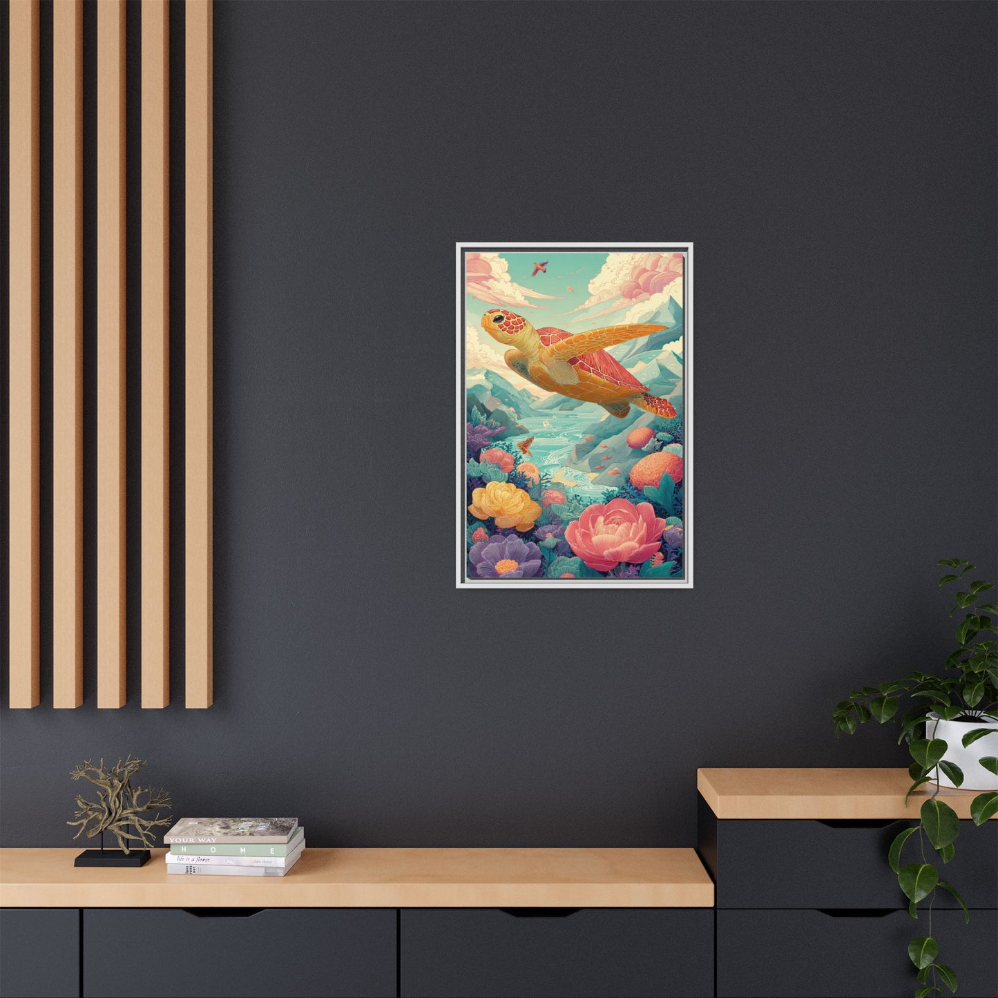 Vibrant Turtle Art | Whimsical Nature Illustration