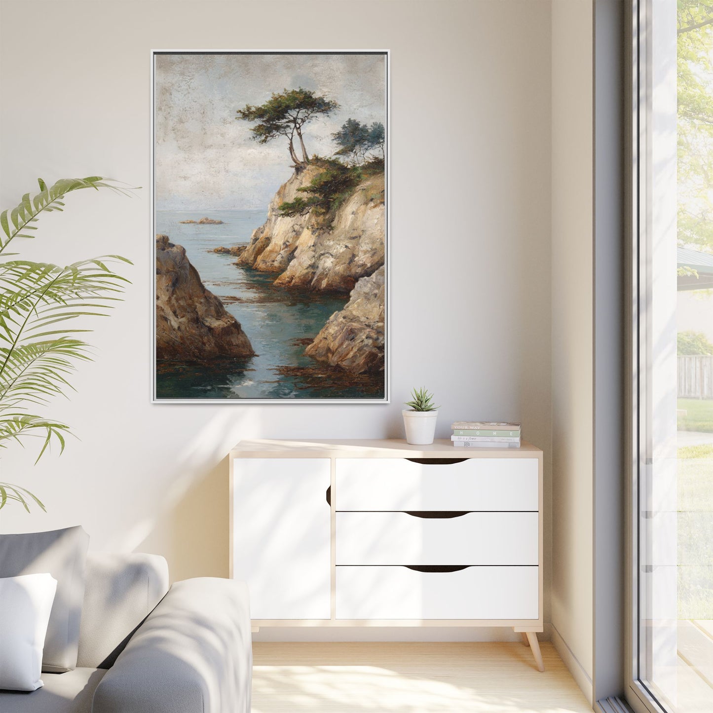 Serene Seaside Landscape Art - Tranquil Coastal Decor
