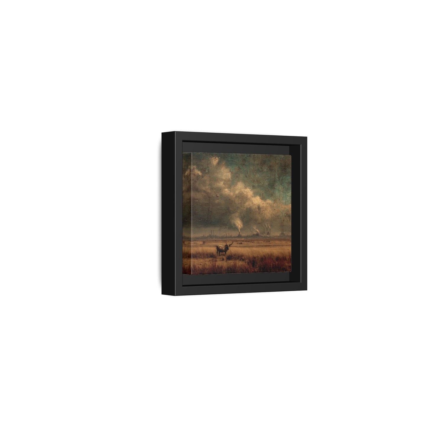 Cattle in Industrial Landscape | Vintage Style Art Print