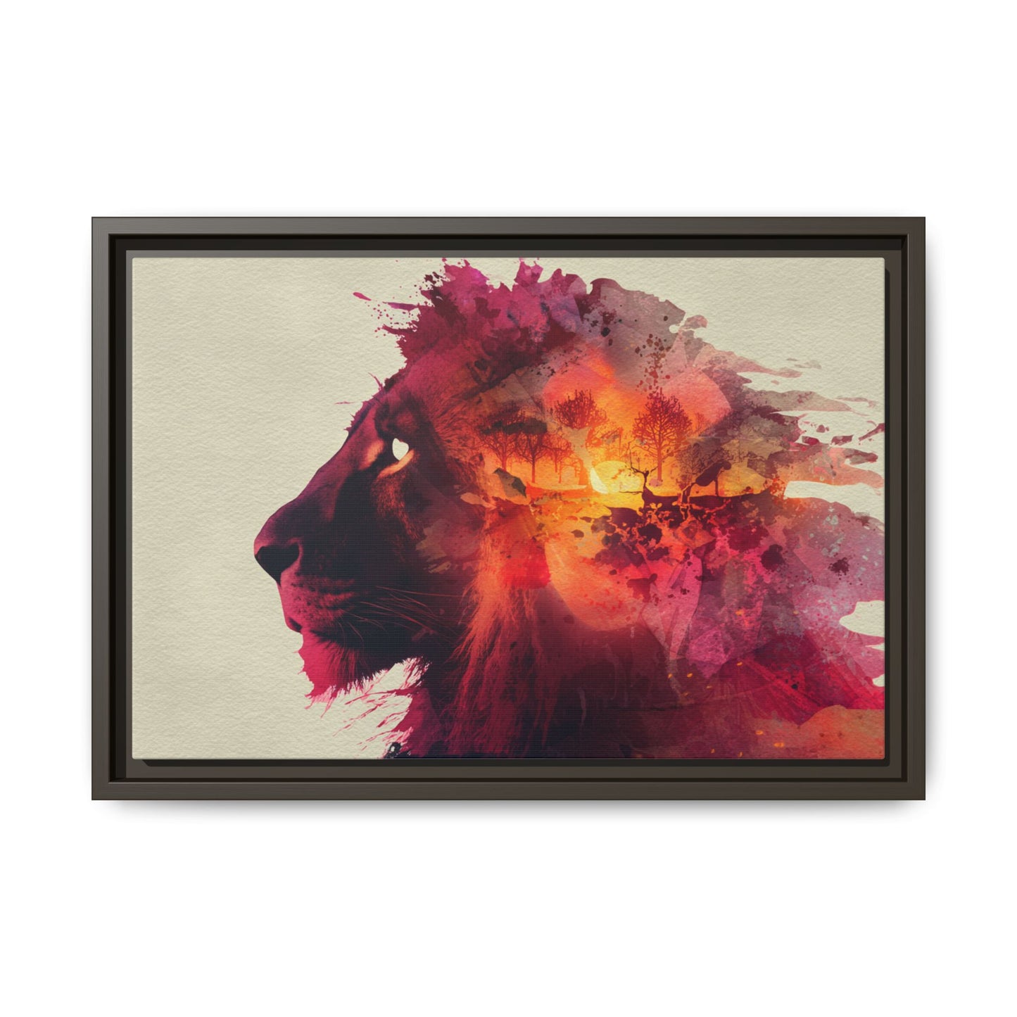 Majestic Lion Watercolor Art | Vibrant Animal Portrait