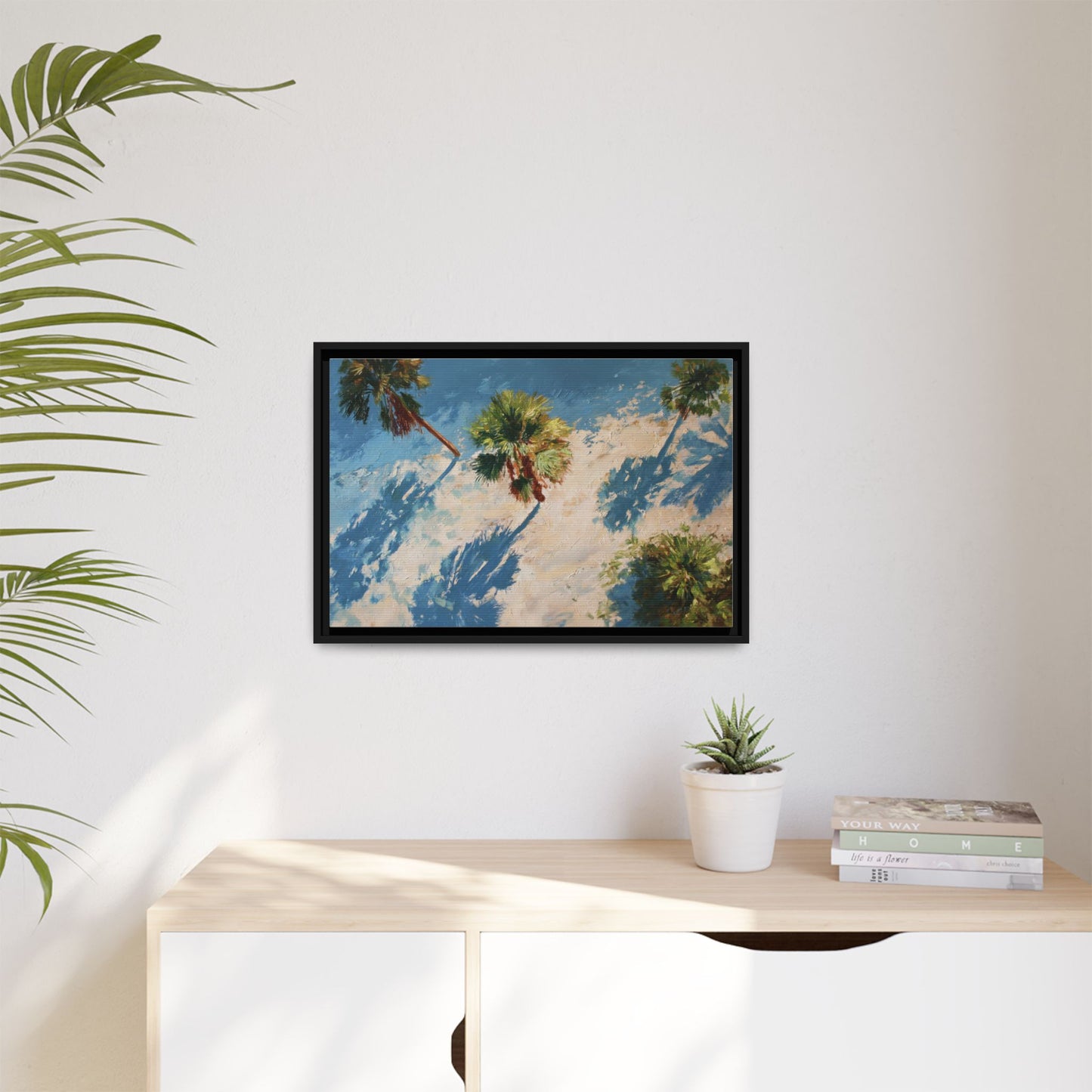 Tropical Palm Trees Artwork | Vibrant Coastal Landscape