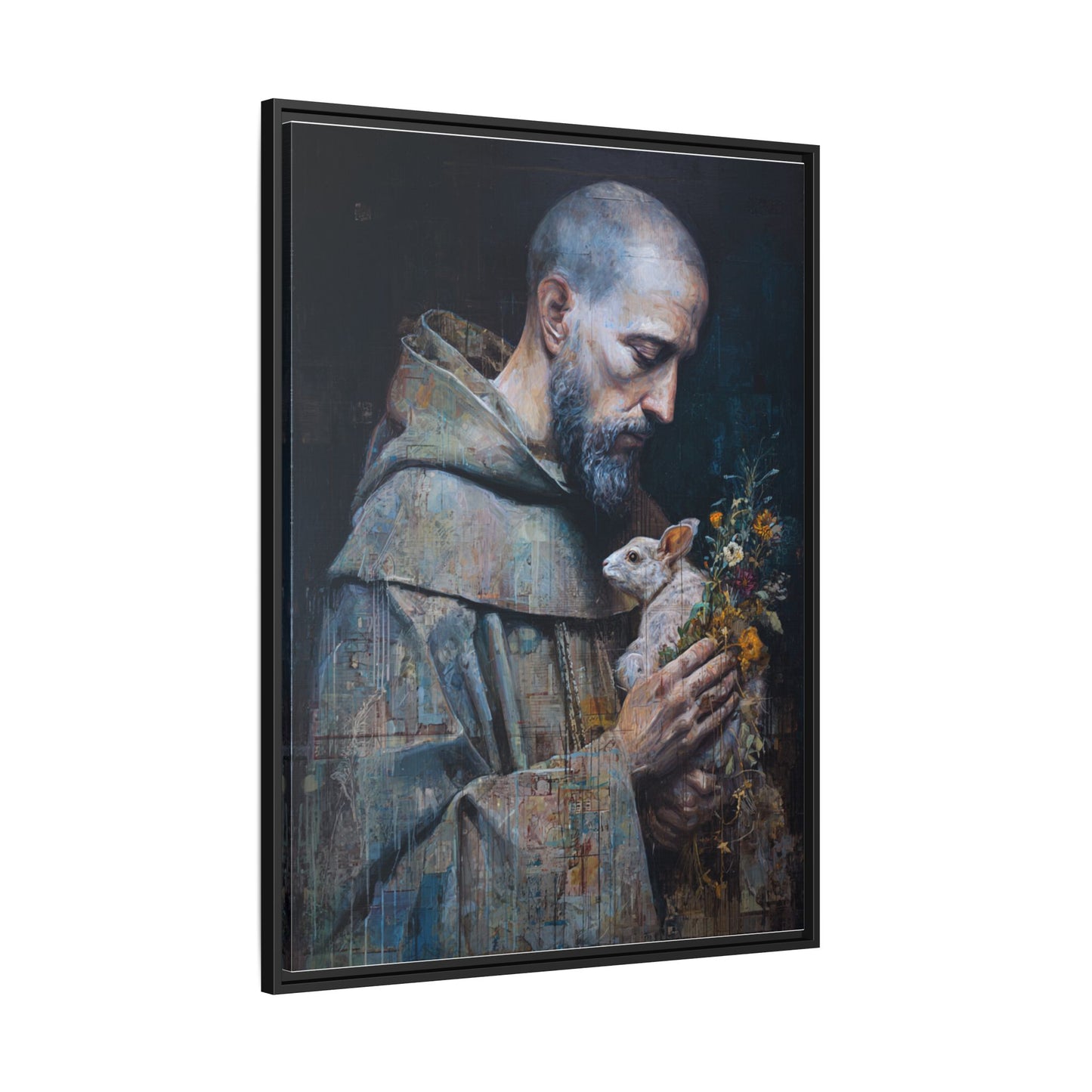 Saint Francis and Rabbit Artwork - Nature Inspired Wall Art