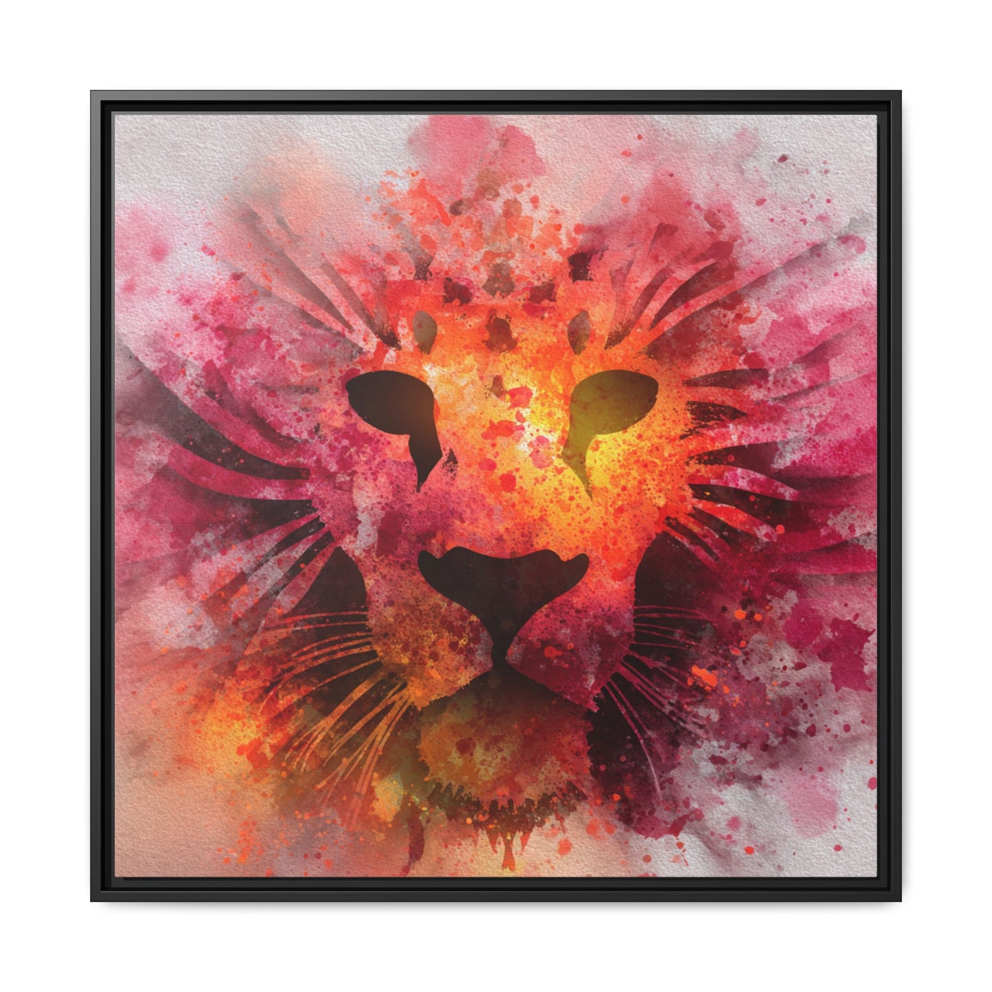 Vibrant Lion Artwork – Bold Watercolor Print