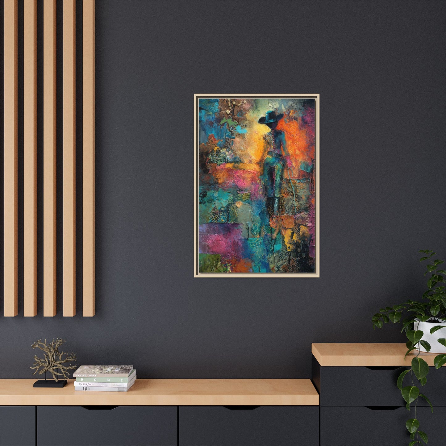 Abstract Cowgirl Art | Colorful Canvas Artwork