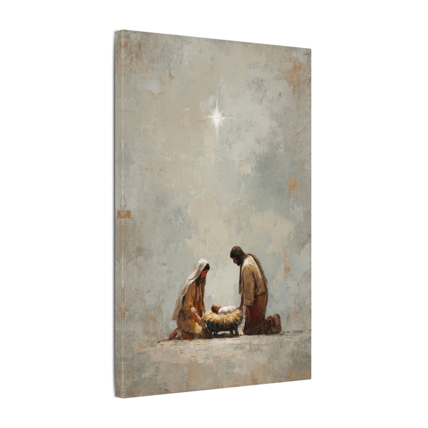 Nativity Scene Art Print - Warm Family Vibes