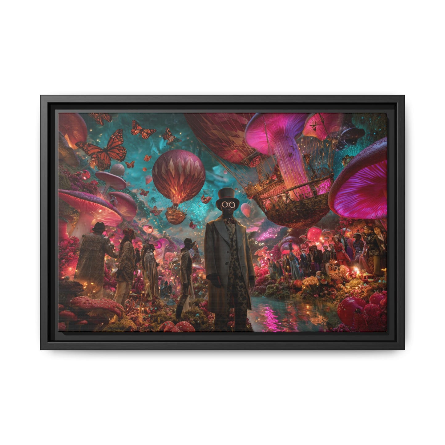 Whimsical Hot Air Balloon Fantasy Artwork | Surreal Landscape
