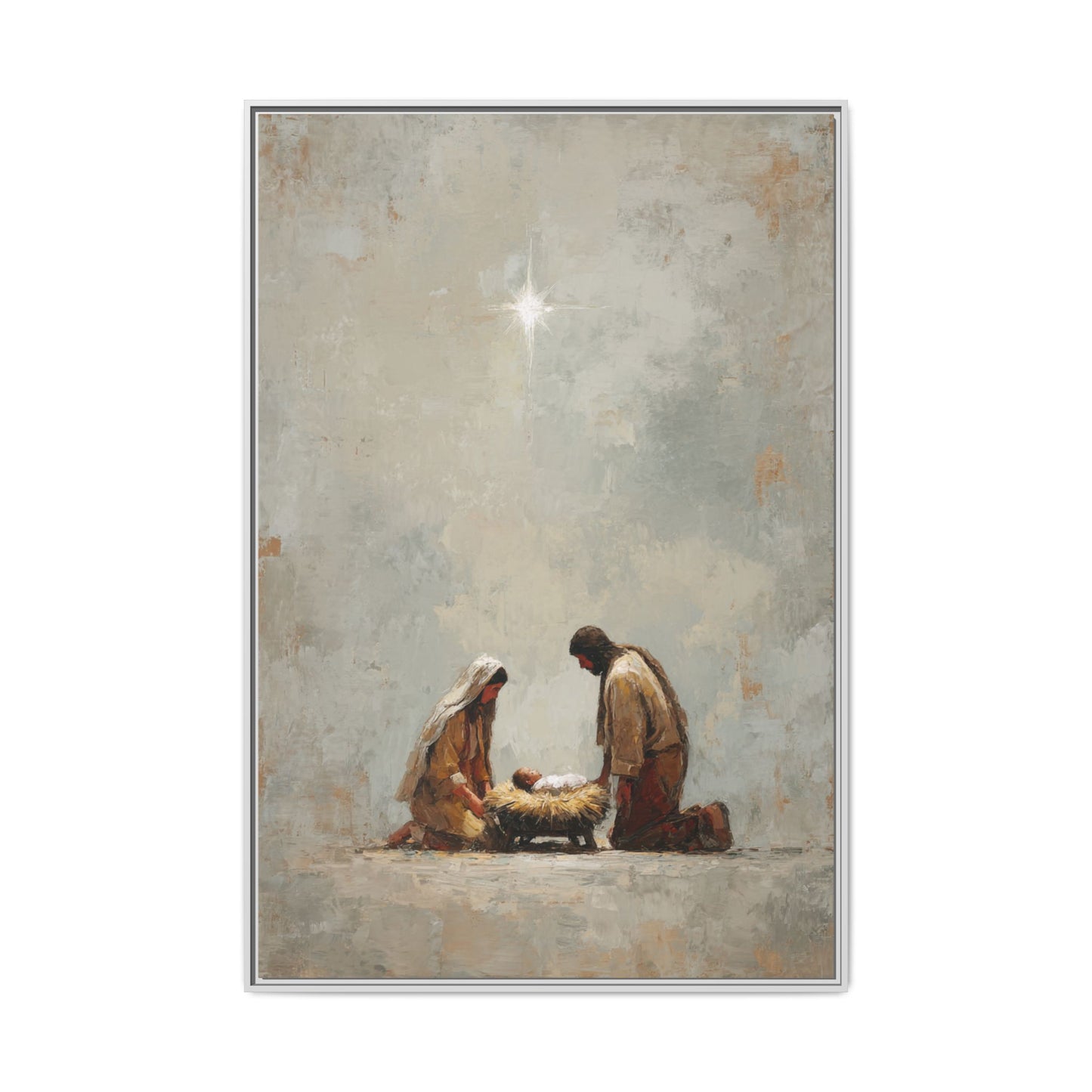 Nativity Scene Art Print - Warm Family Vibes