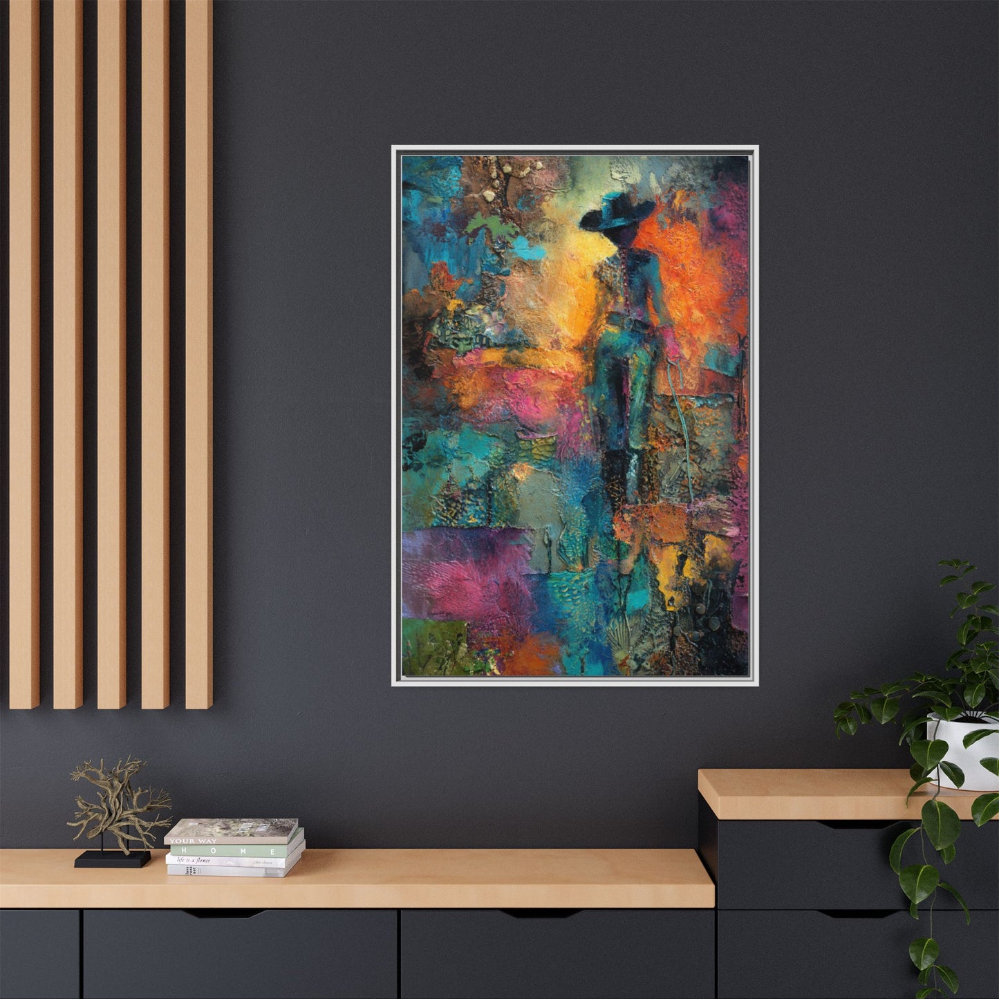 Abstract Cowgirl Art | Colorful Canvas Artwork