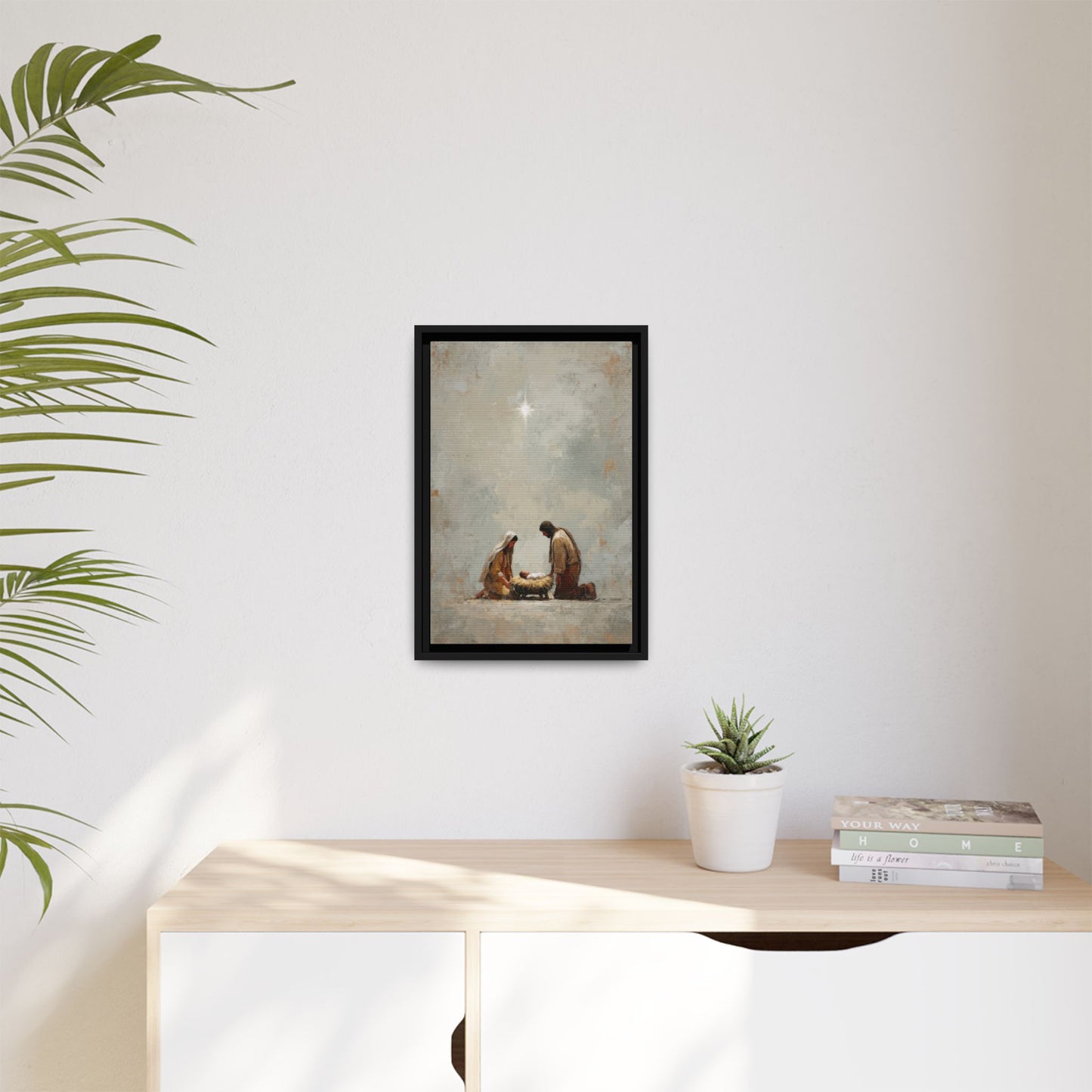 Nativity Scene Art Print - Warm Family Vibes