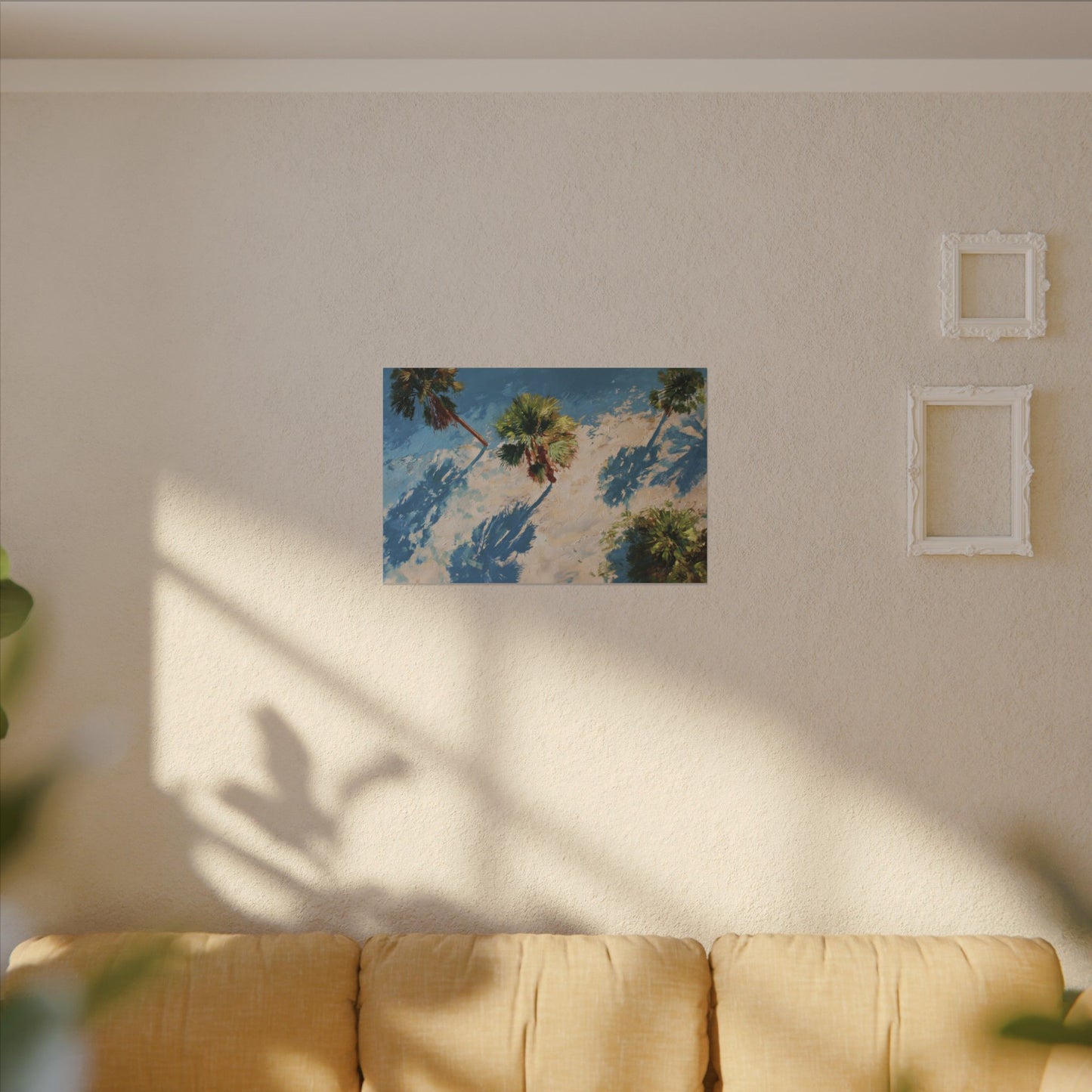 Tropical Palm Trees Artwork | Vibrant Coastal Landscape