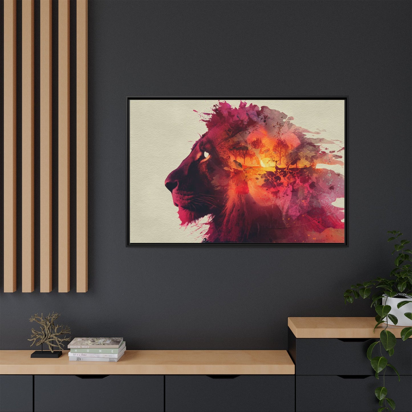Majestic Lion Watercolor Art | Vibrant Animal Portrait