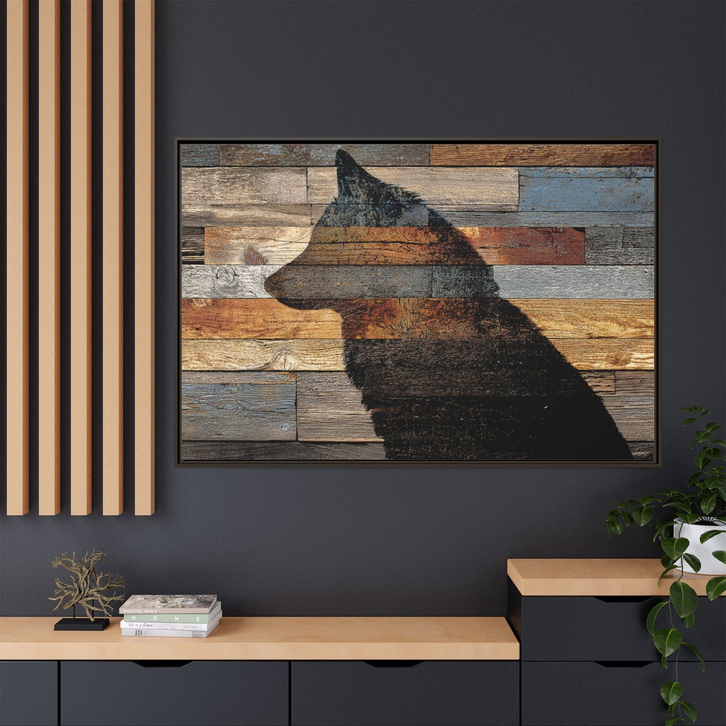 Rustic Wolf Silhouette Wall Art | Nature Inspired Decor
