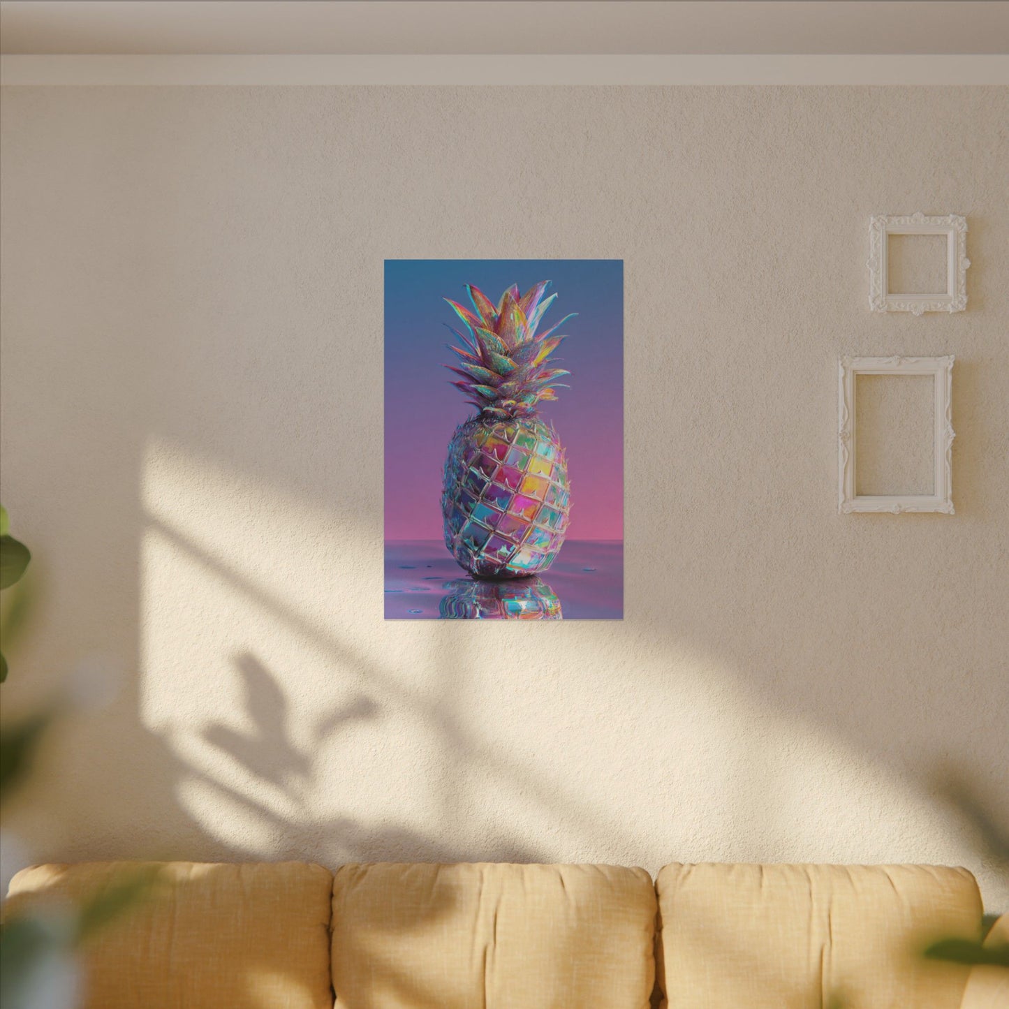 Colorful Pineapple Canvas Art | Abstract Tropical Design