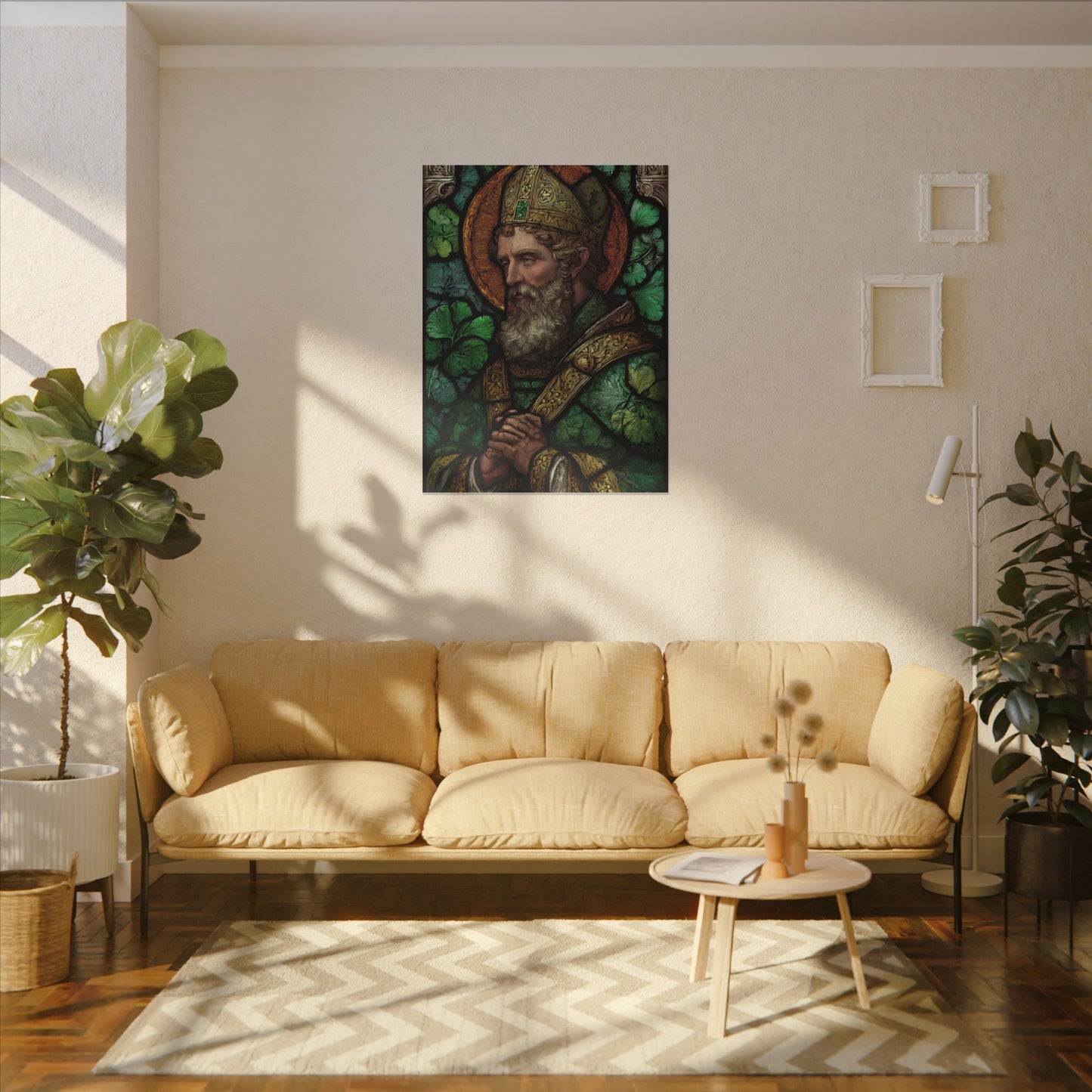 Saint Artwork | Irish Heritage Art | Traditional Green Tones