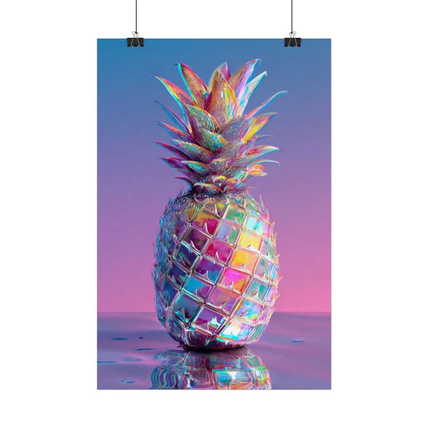 Colorful Pineapple Canvas Art | Abstract Tropical Design