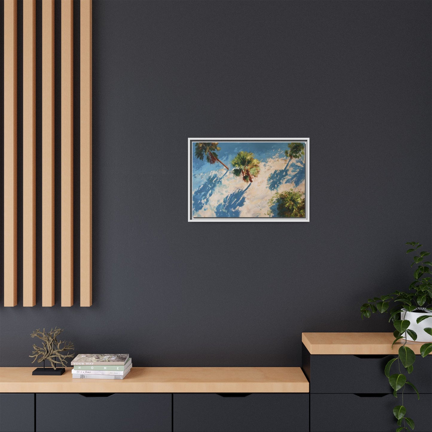 Tropical Palm Trees Artwork | Vibrant Coastal Landscape