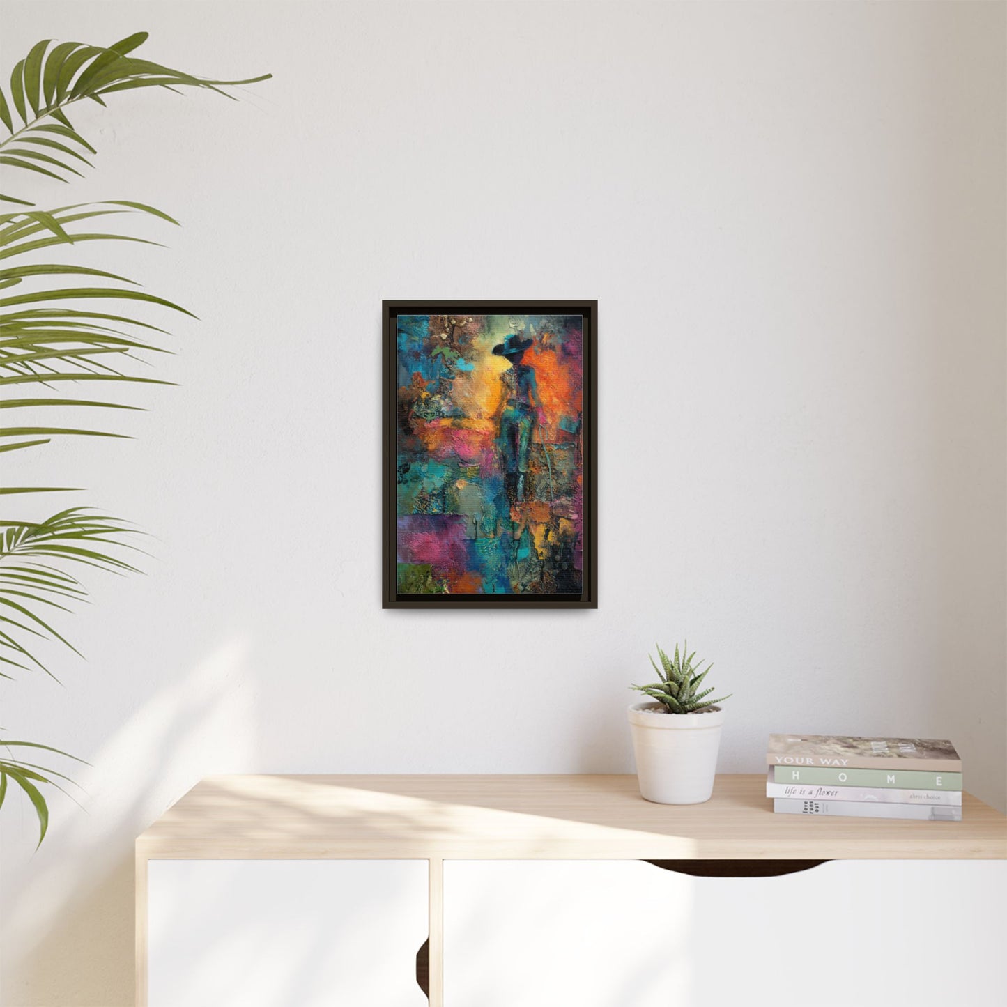 Abstract Cowgirl Art | Colorful Canvas Artwork
