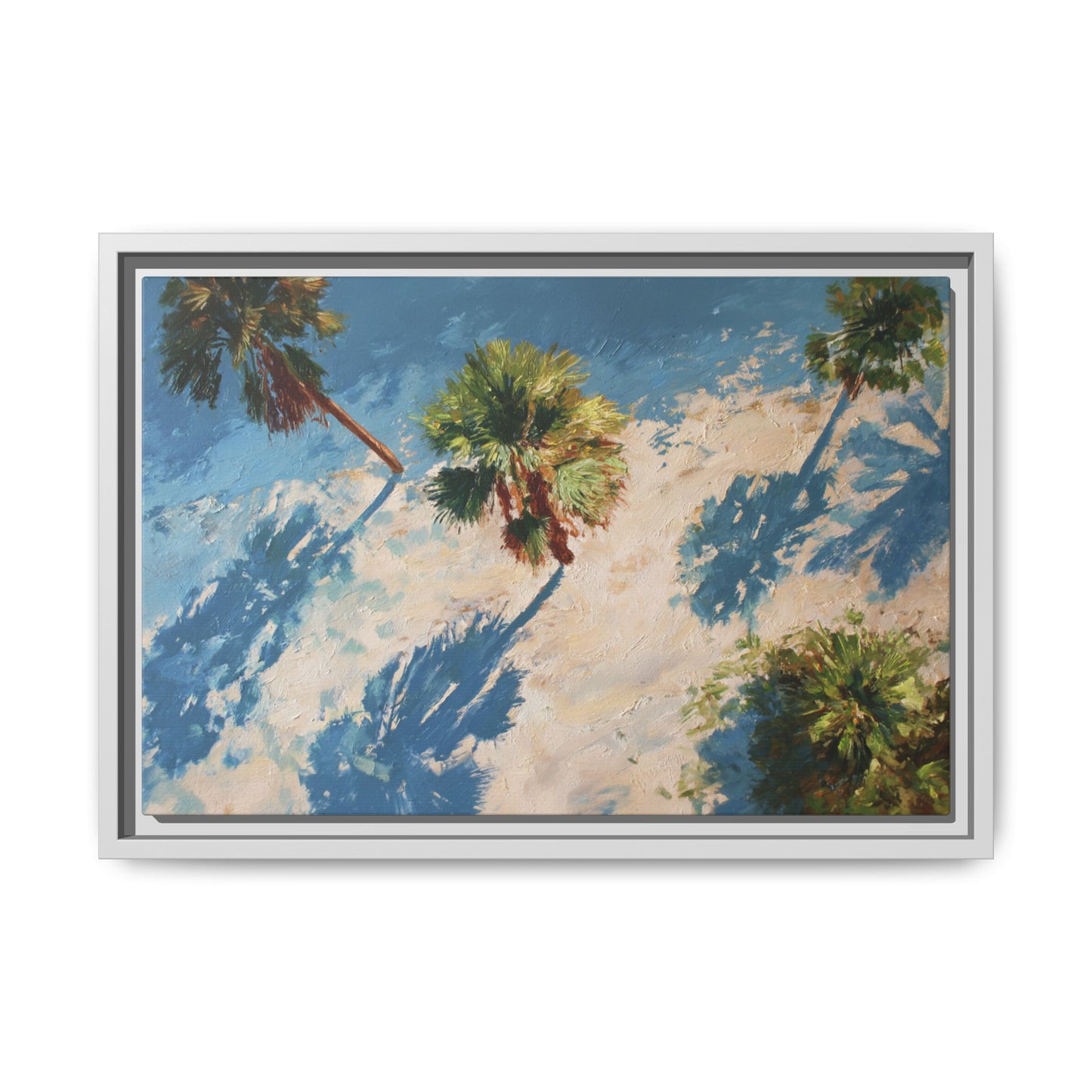 Tropical Palm Trees Artwork | Vibrant Coastal Landscape